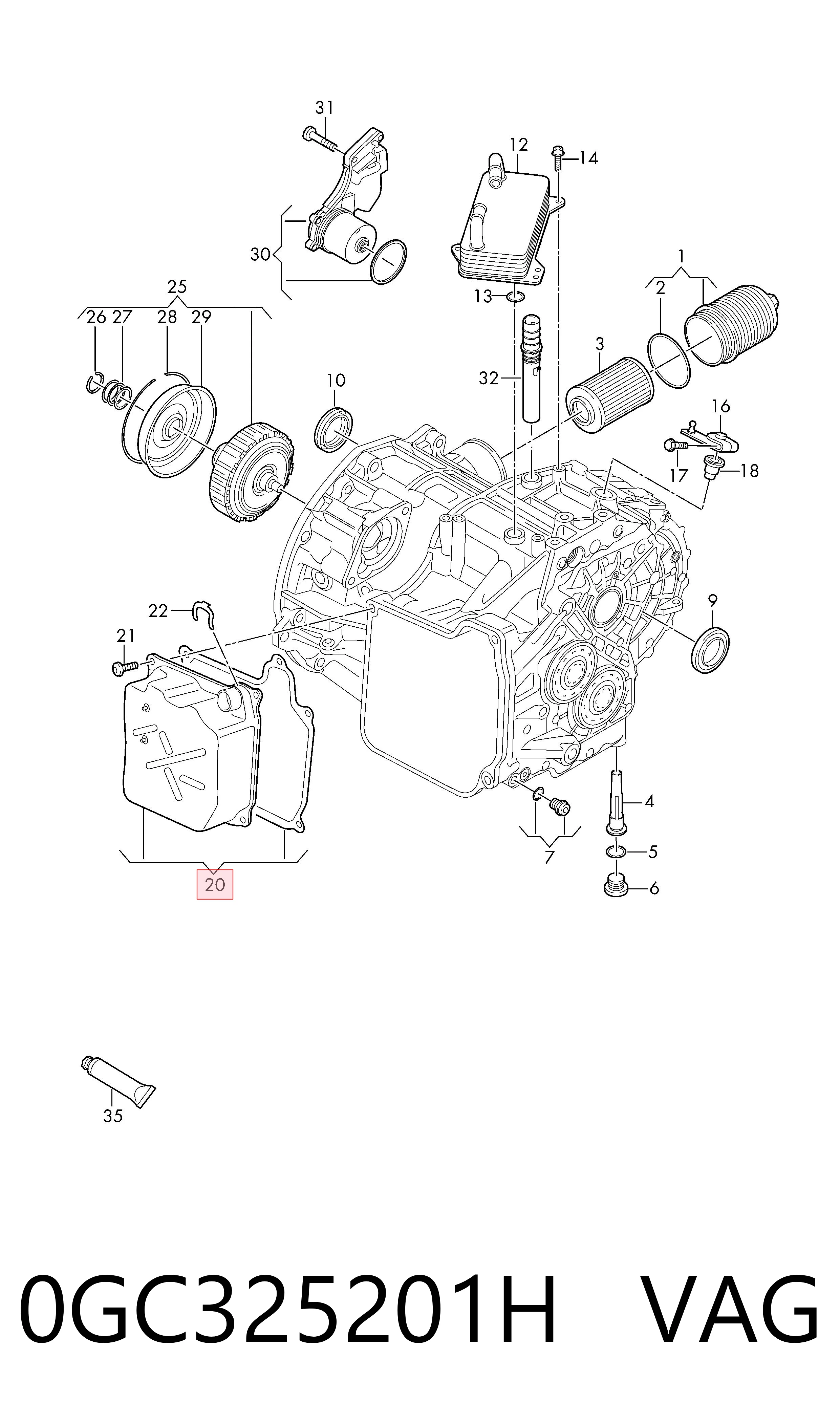 0GC325201H VAG Піддон АКПП