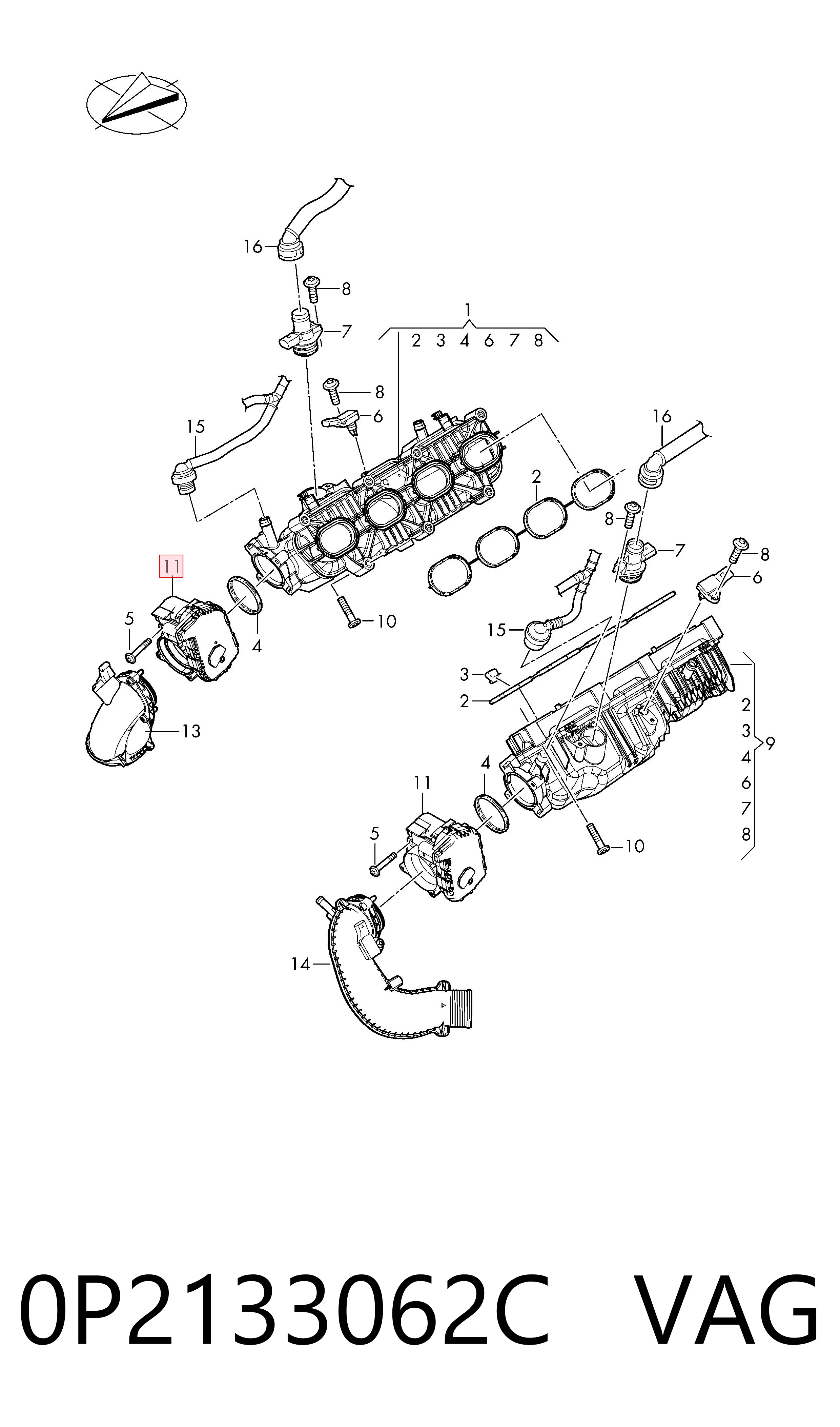 Купити 0P2133062C Bentley Дросільна заслінка