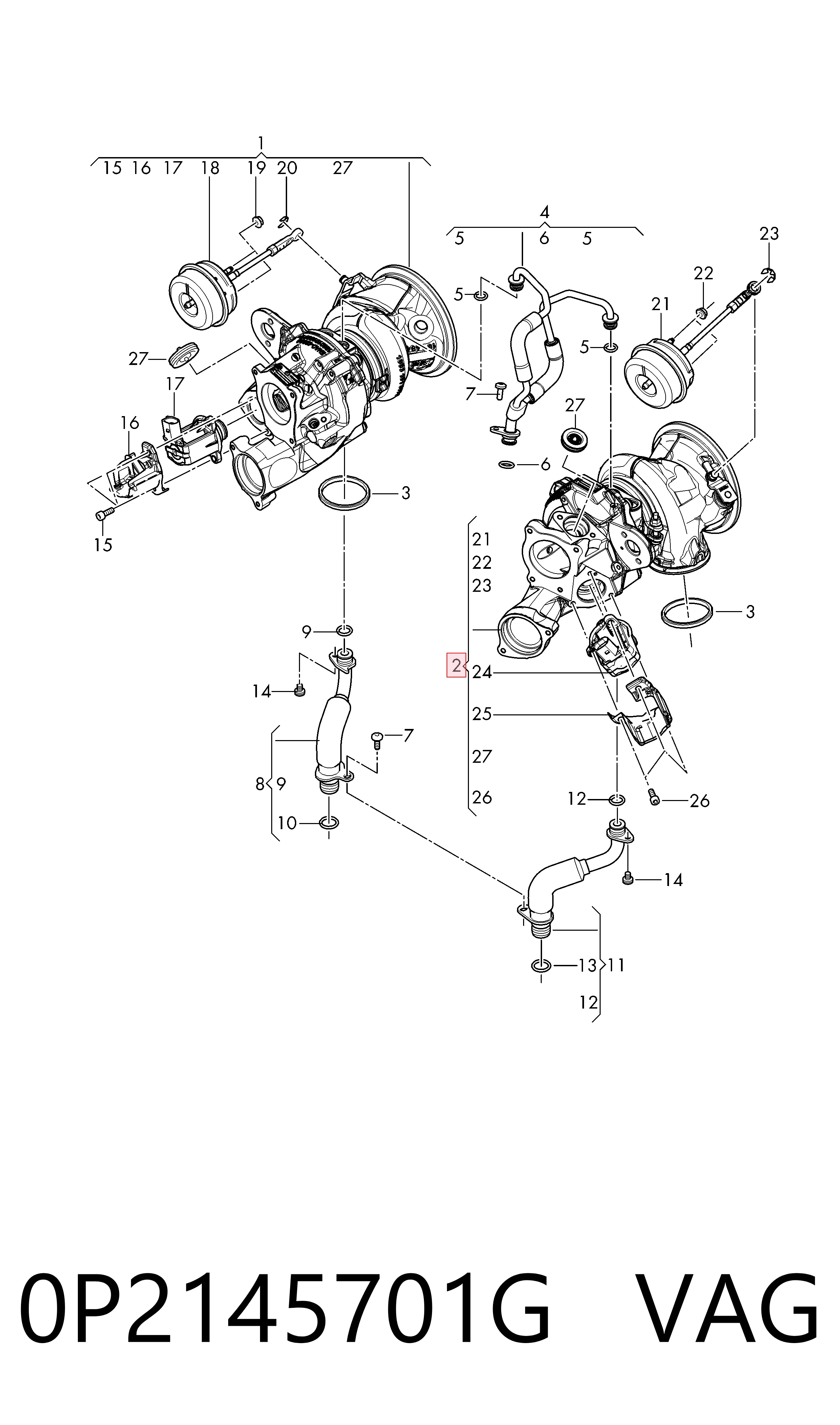 Купити 0P2145701B Bentley Турбіна