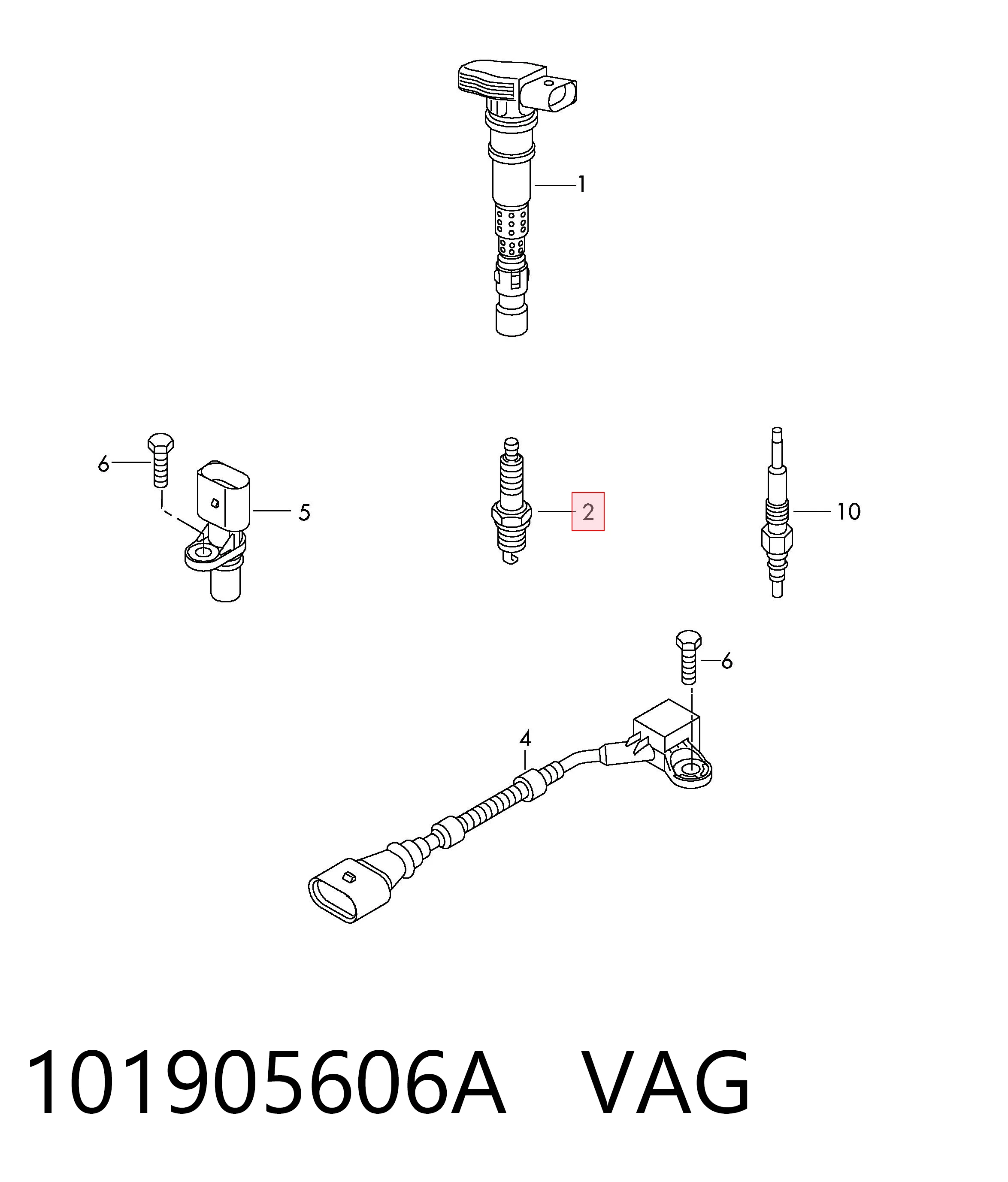 Свічки автомобільні VAG 101905606A ціна, від 13.99 USD