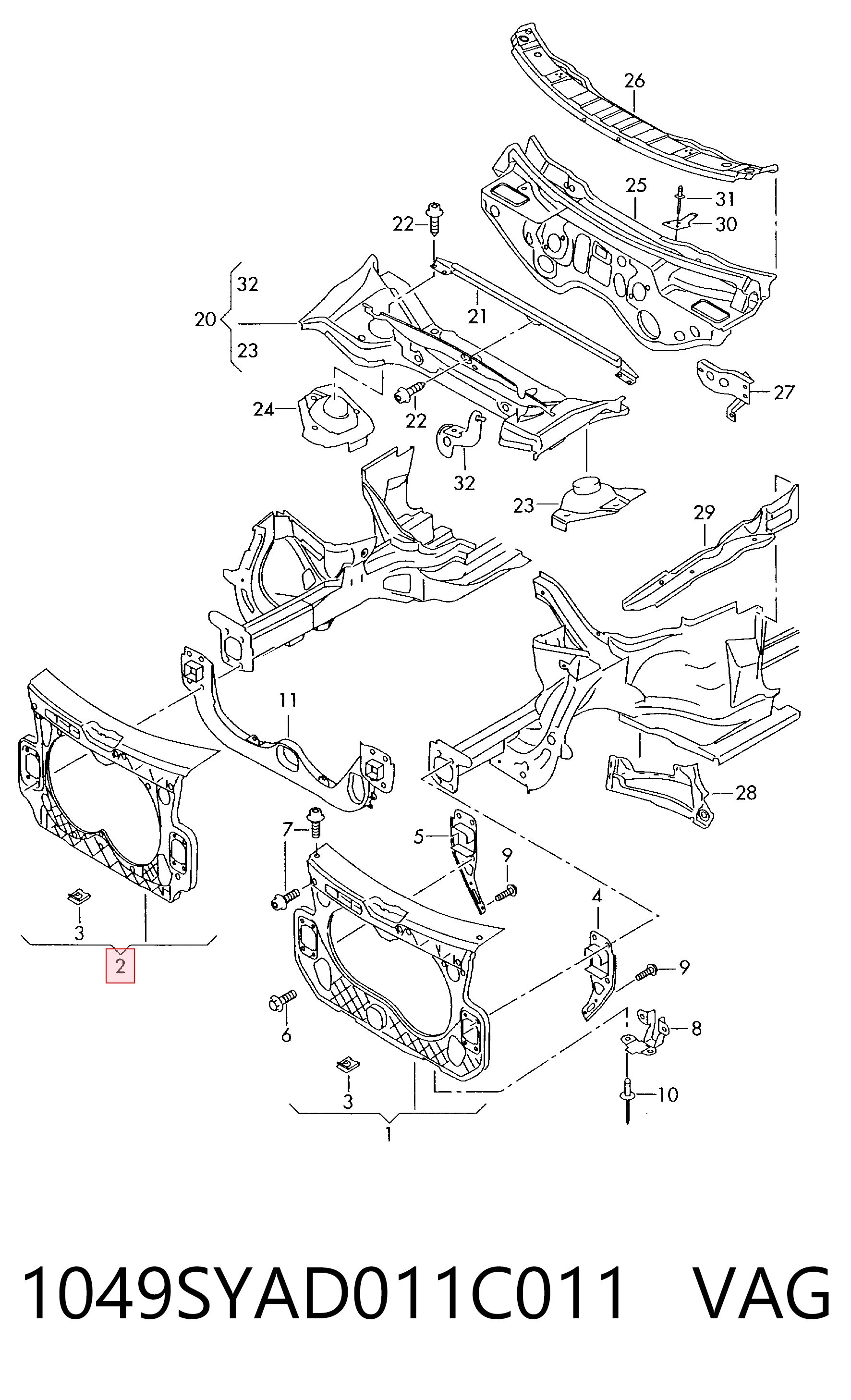 Купити Рамка радіатора Audi A6 C6 4F2
