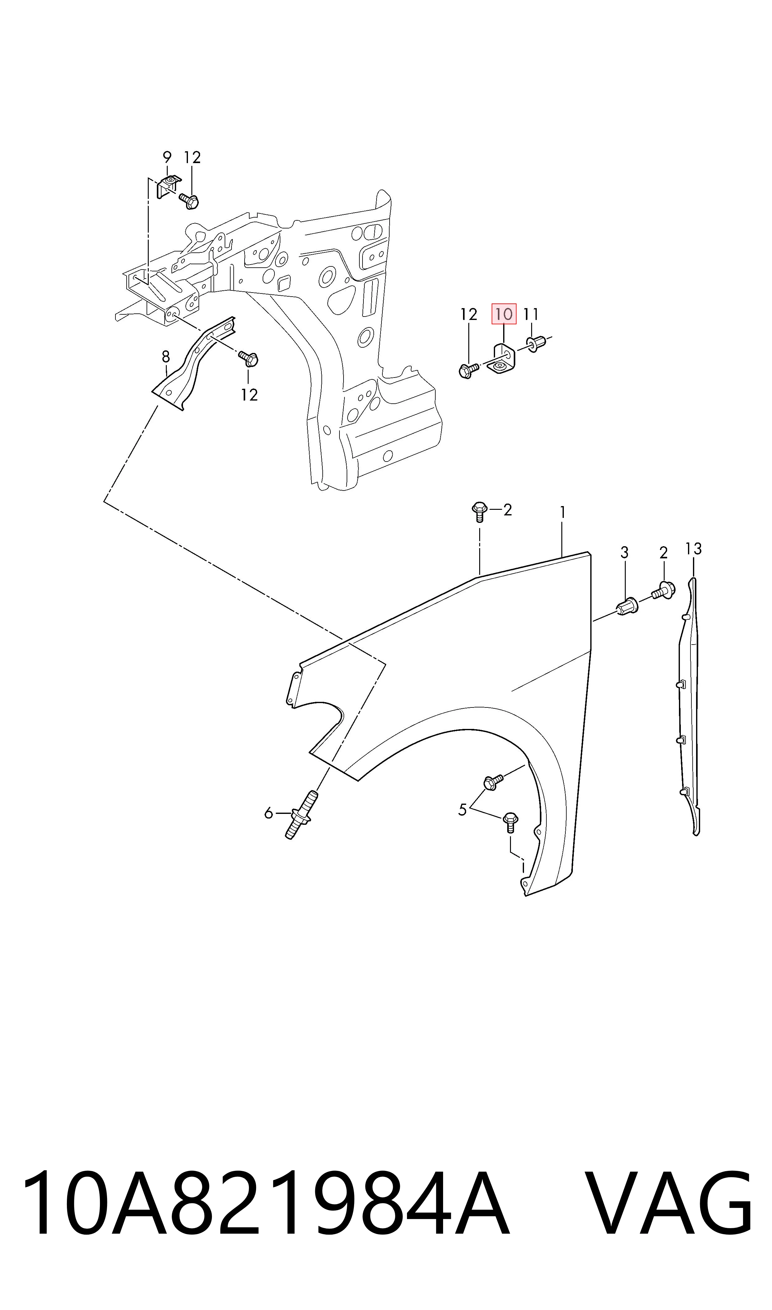  VAG 10A821984A ціна, від 7.12 USD