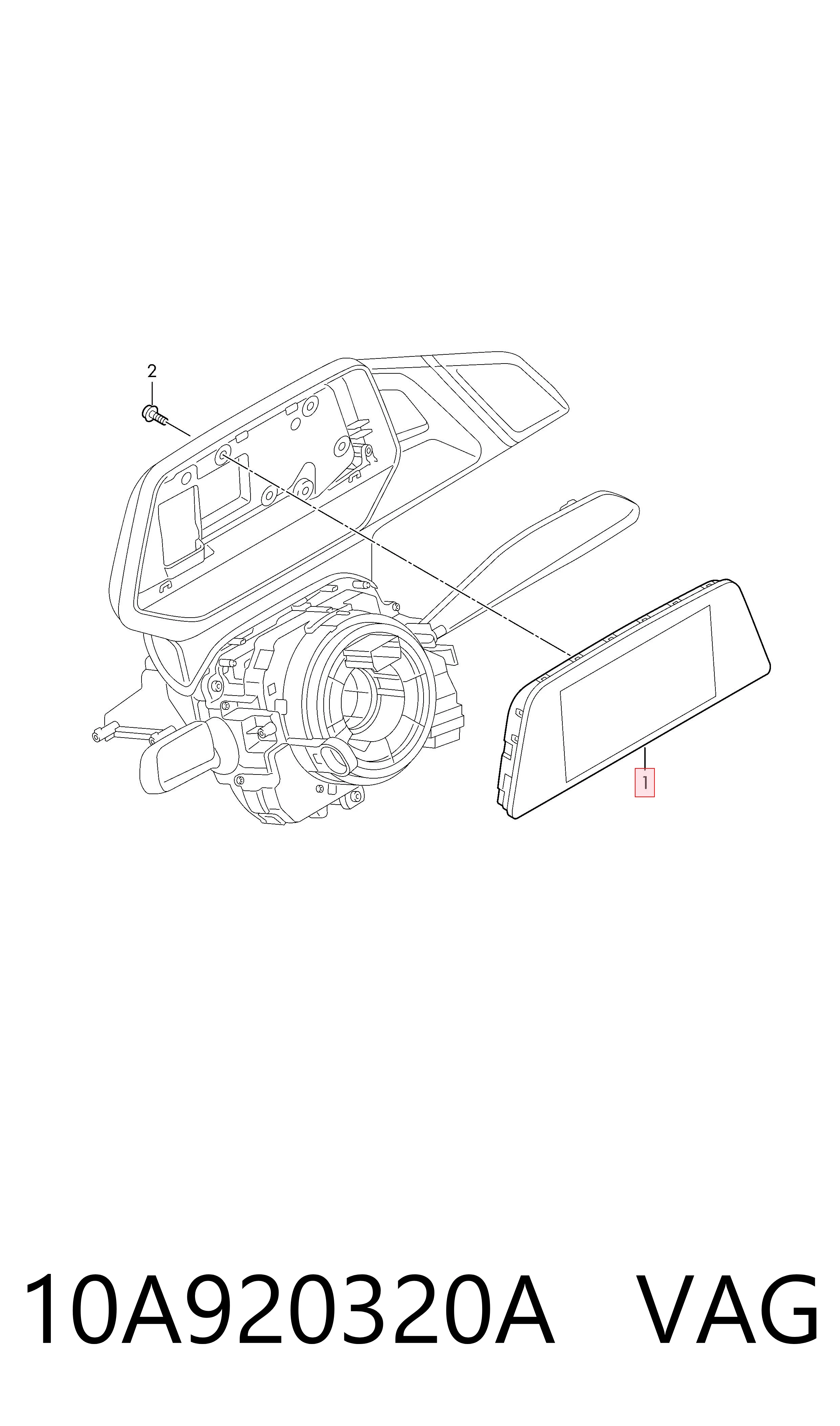10A920320A VAG Щиток приладів додатковий