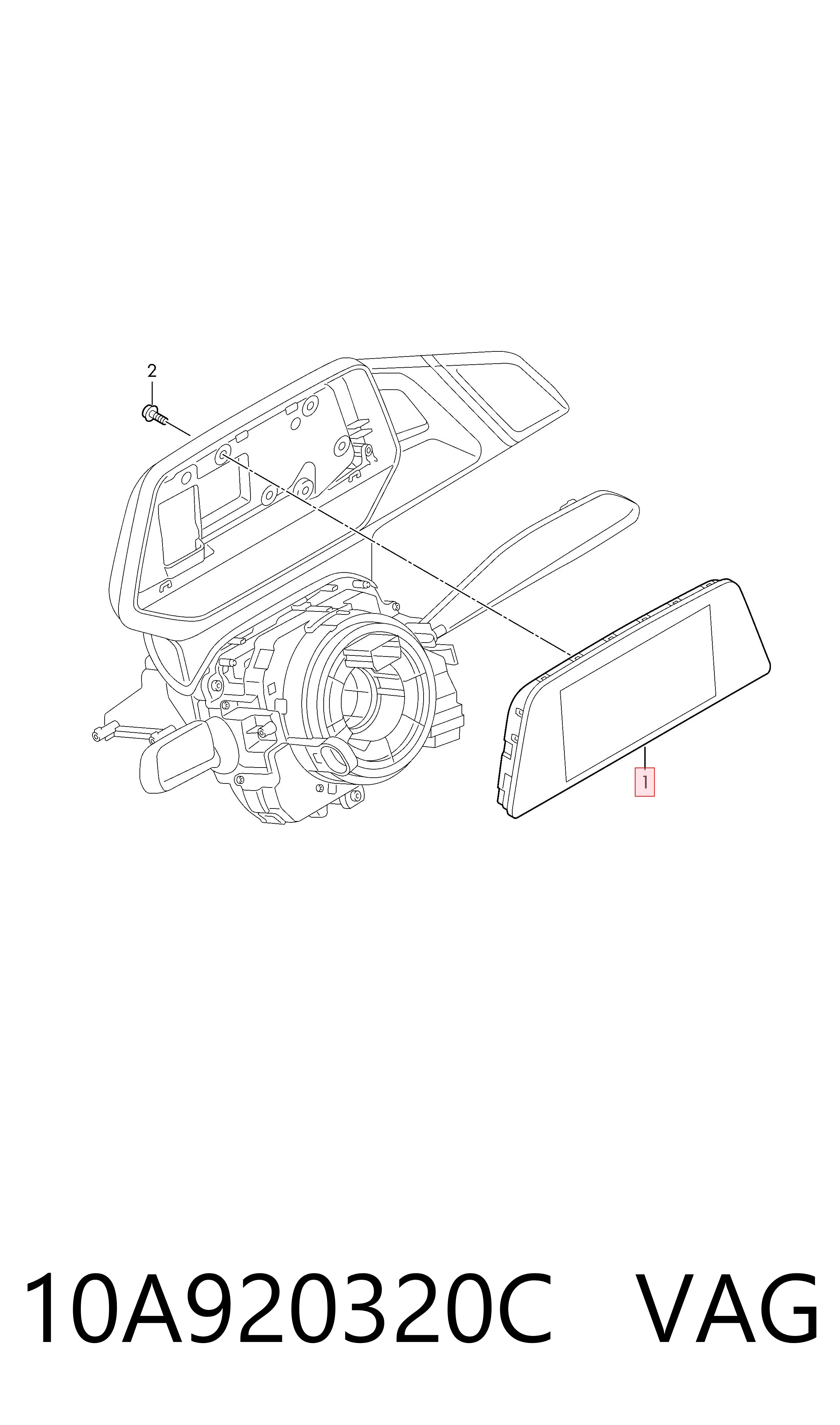 10A920320C VAG Щиток приладів додатковий