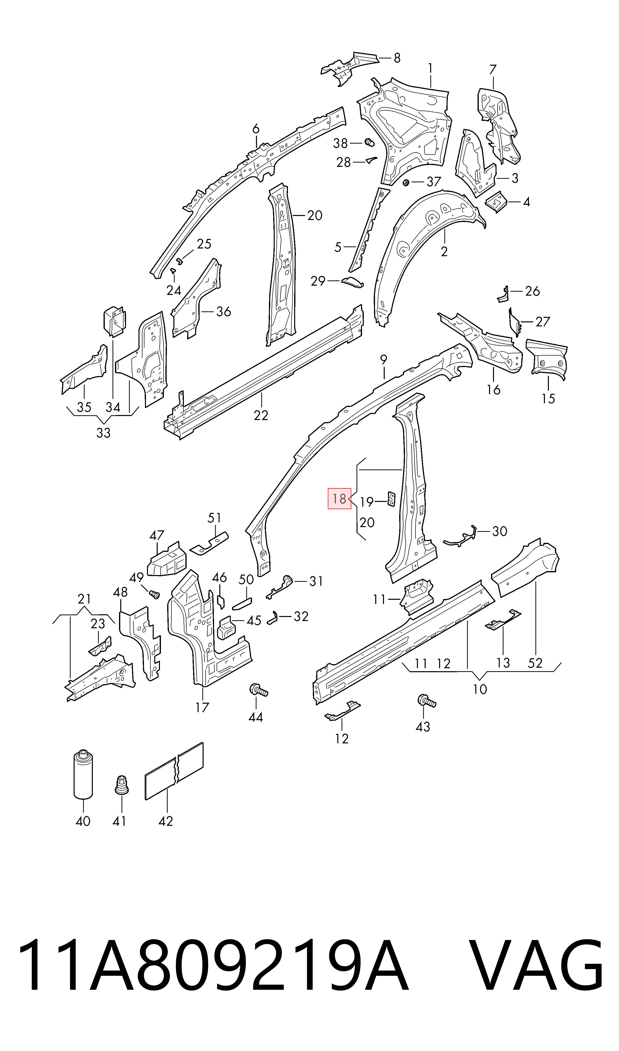 11A809219A VAG 