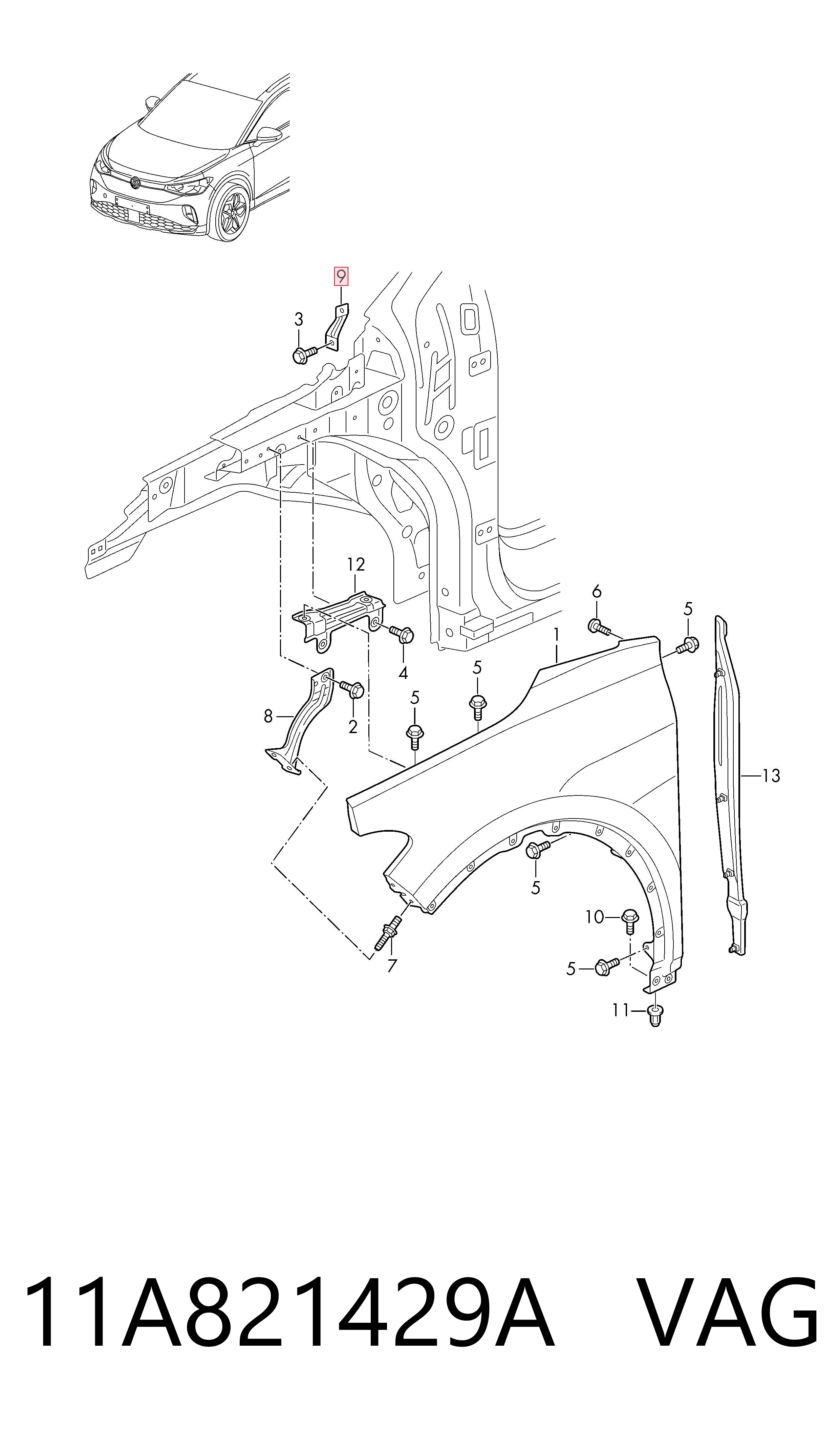 11A821429A VAG 