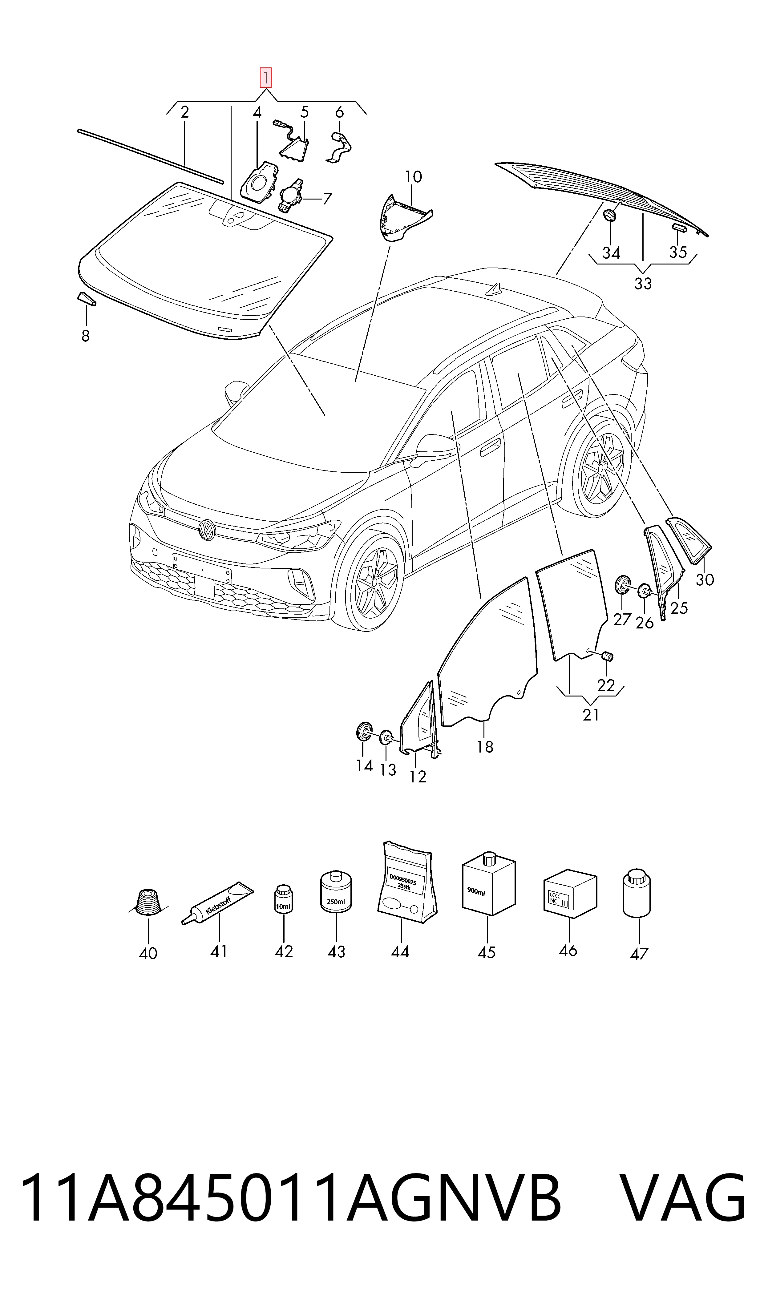 AB1545976A Pilkington Автомобільне скло