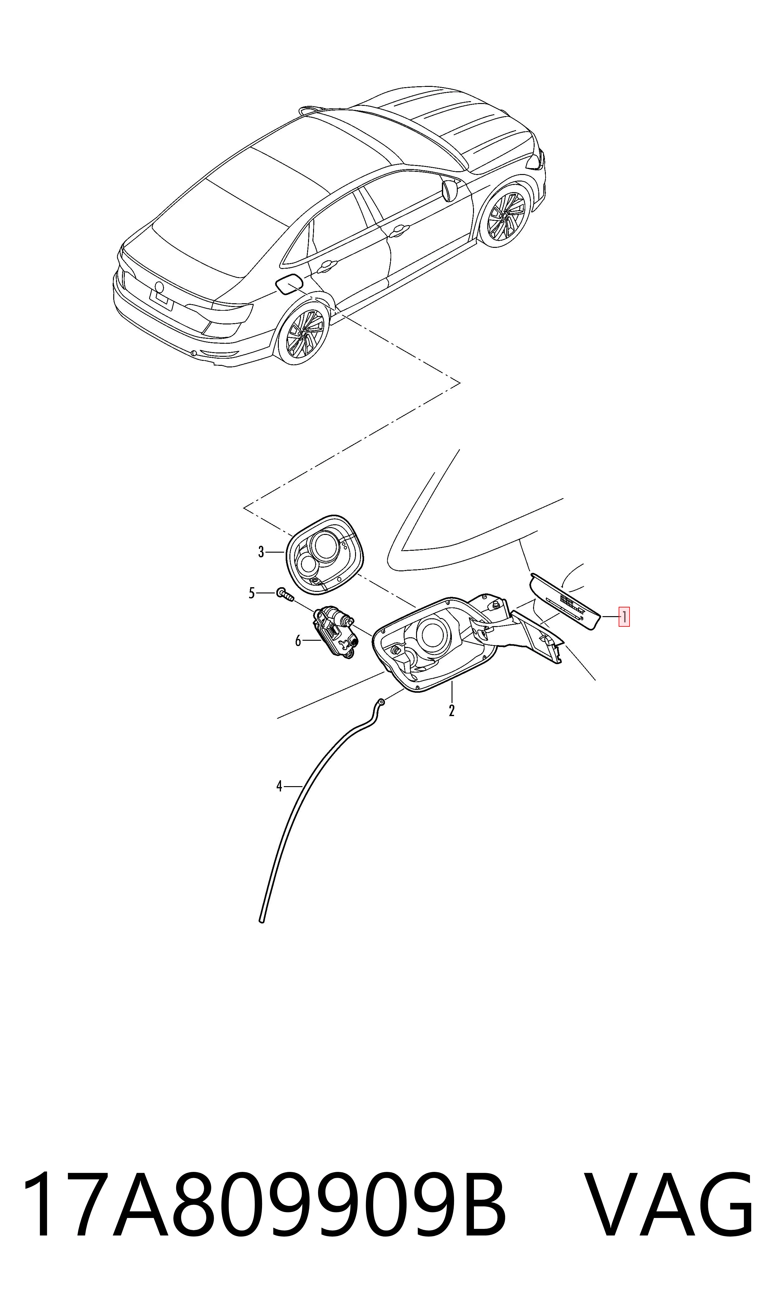 Купити Лючок бензобака Volkswagen Jetta VI 162, 163, AV3, AV2, AY2, AY3