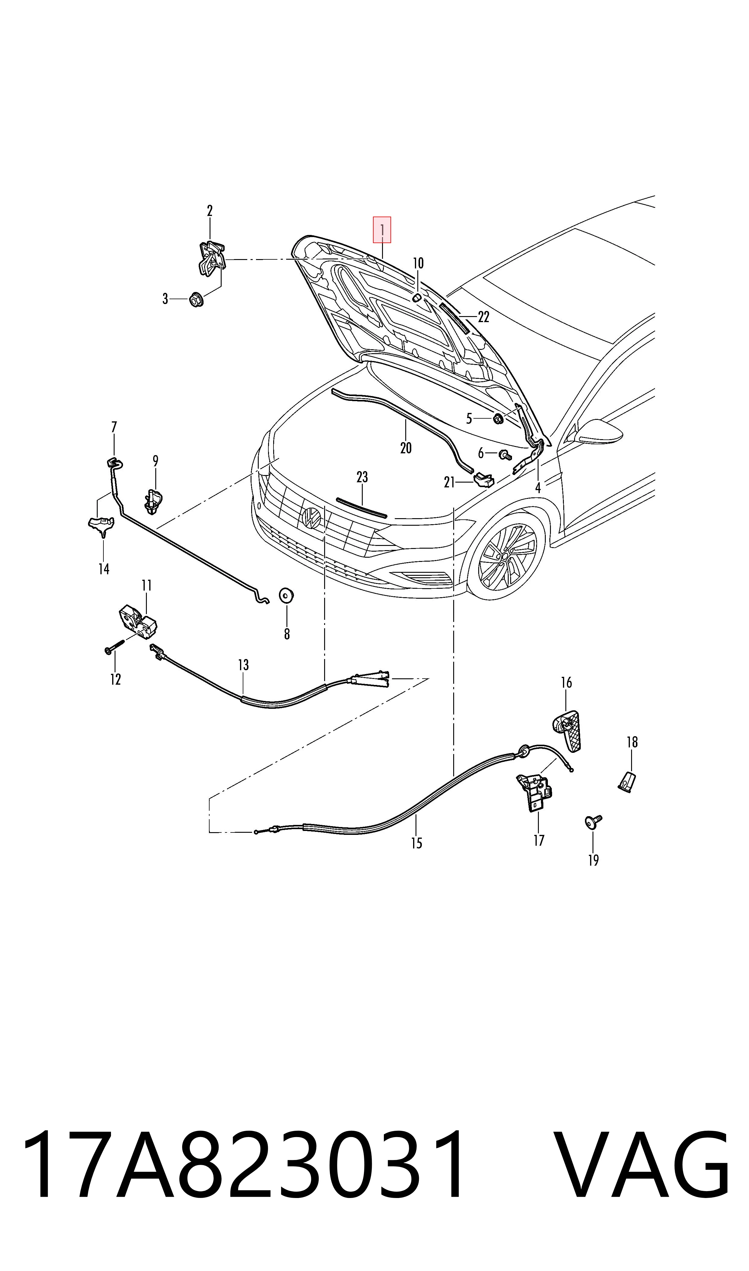 Капот на Volkswagen Jetta VII BU3, BU4