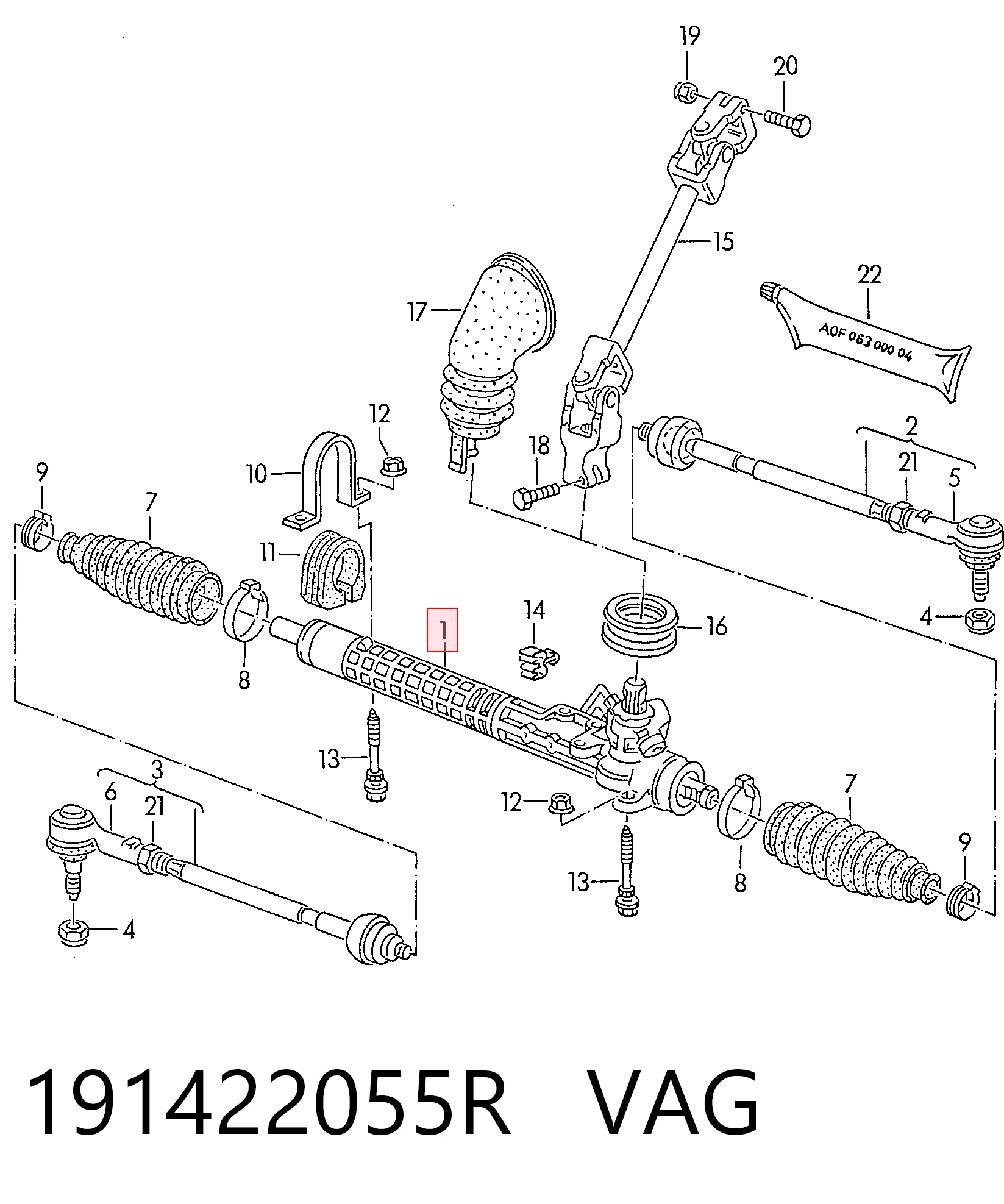 R2091 Motorherz Рейковий рульовий механізм