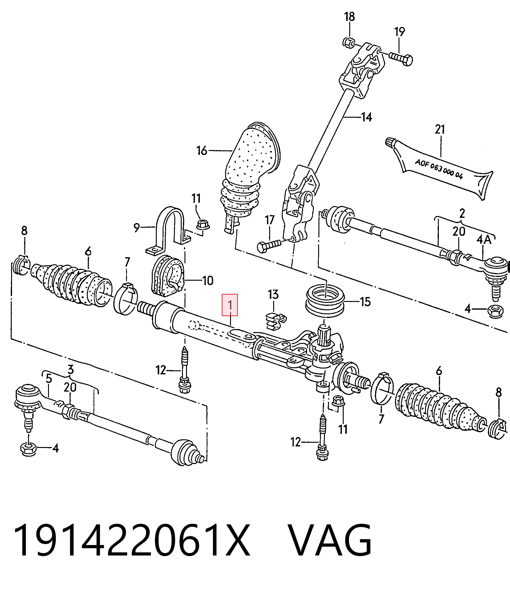 Купити 3011D1 GP Рульова рейка