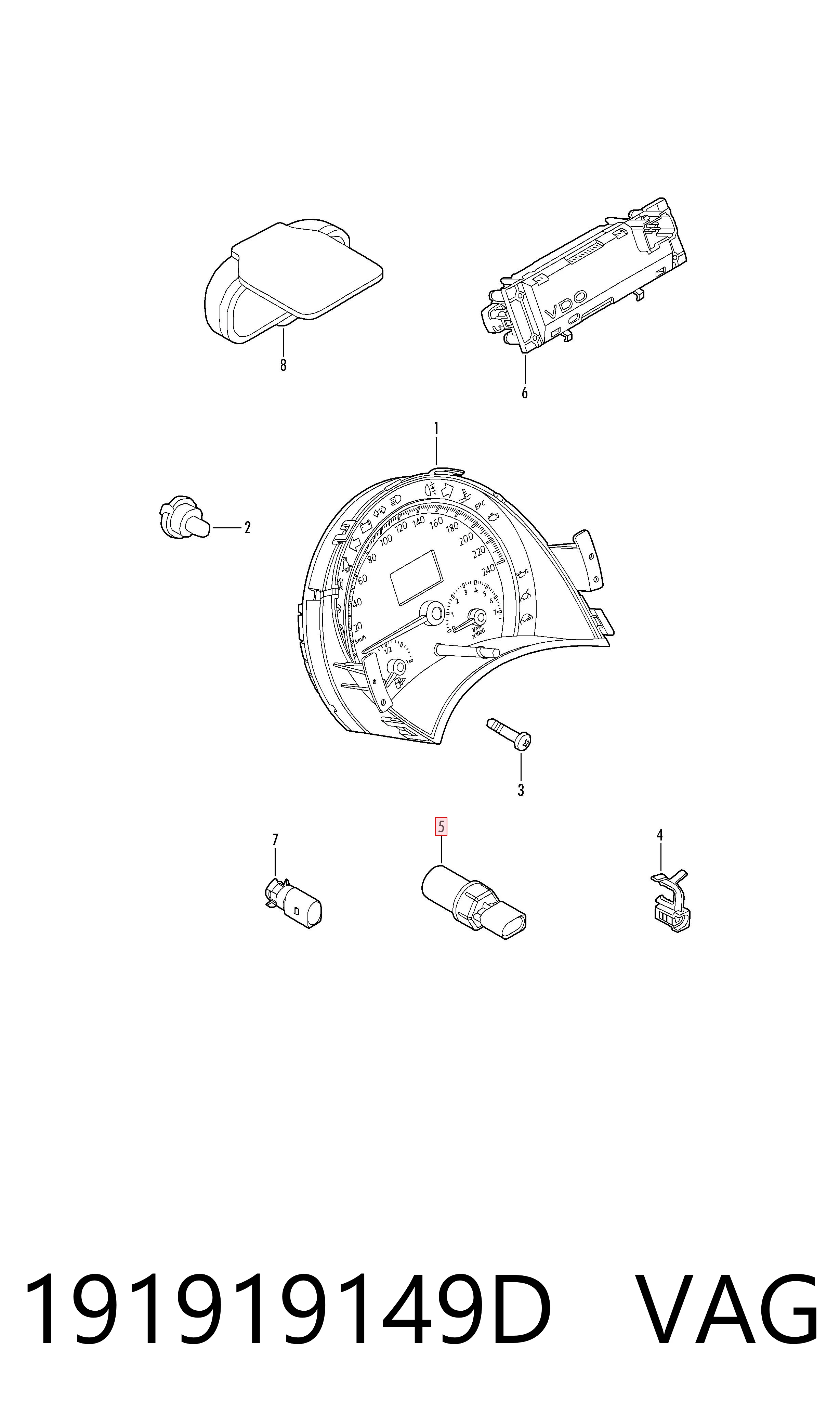 Датчик швидкості 3L919014 AND