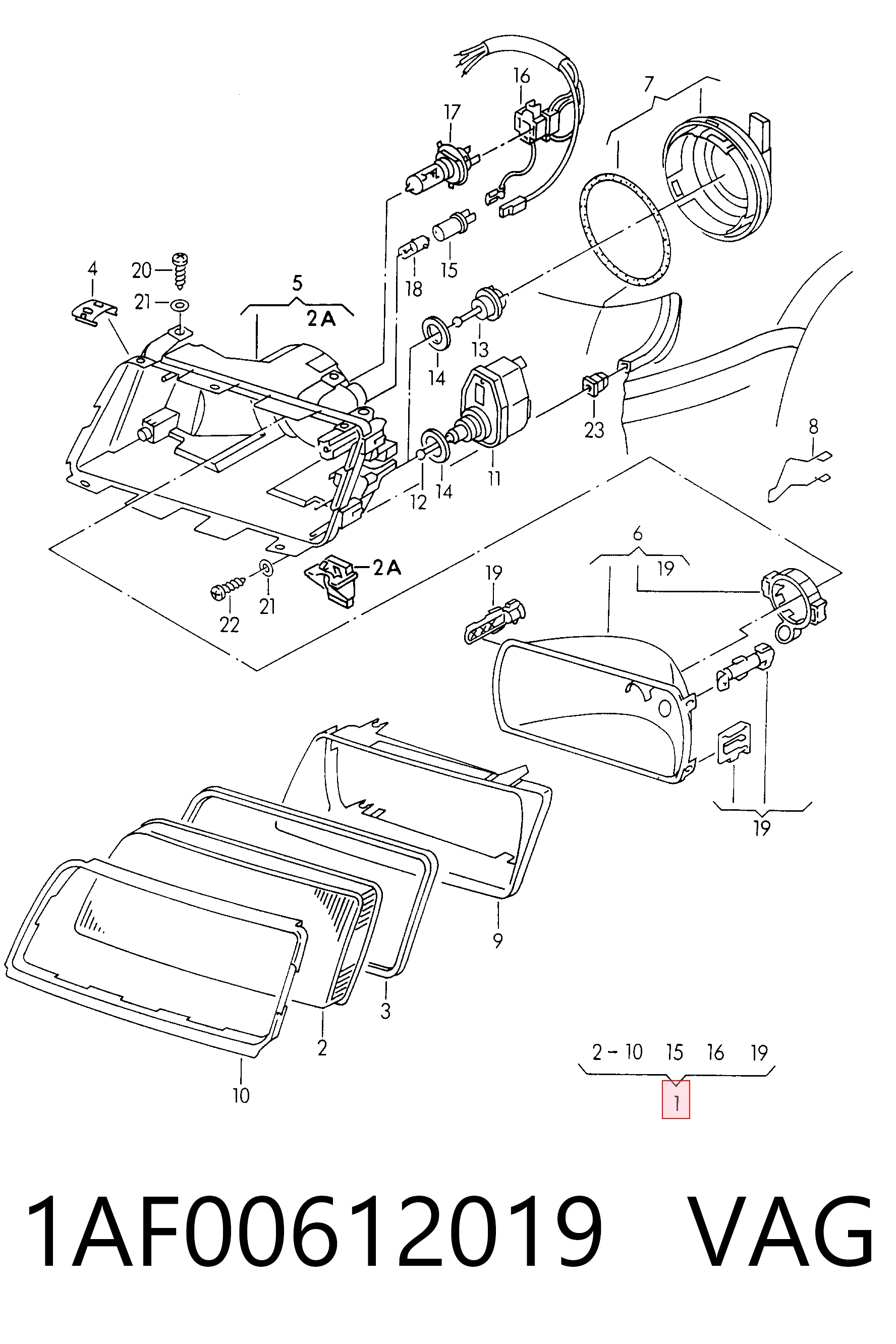 Фари Audi 100 C4 седан (4A2) (1990 - 1994) ціна, від 62.36 USD