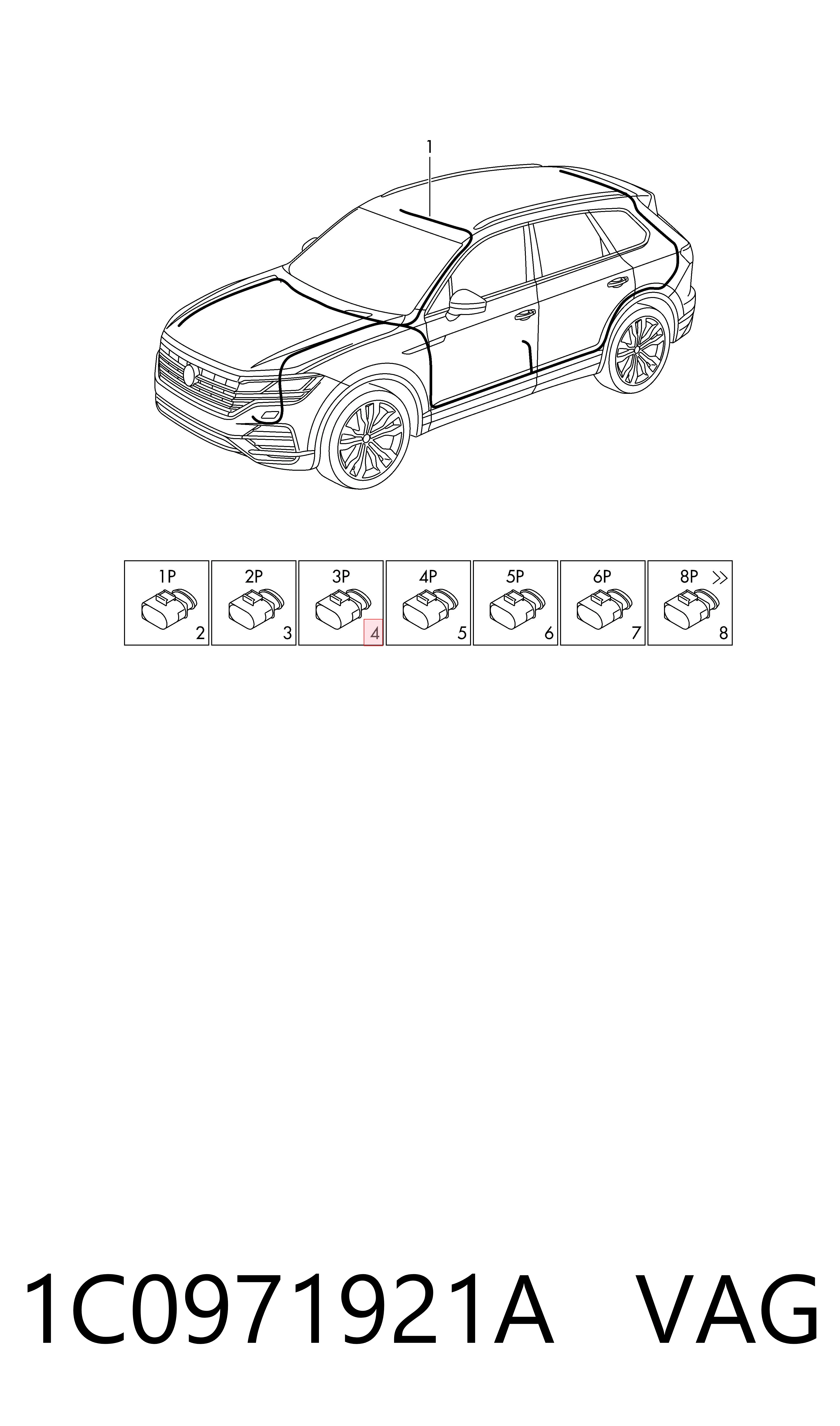  VAG 1C0971921A ціна, від 8.09 USD