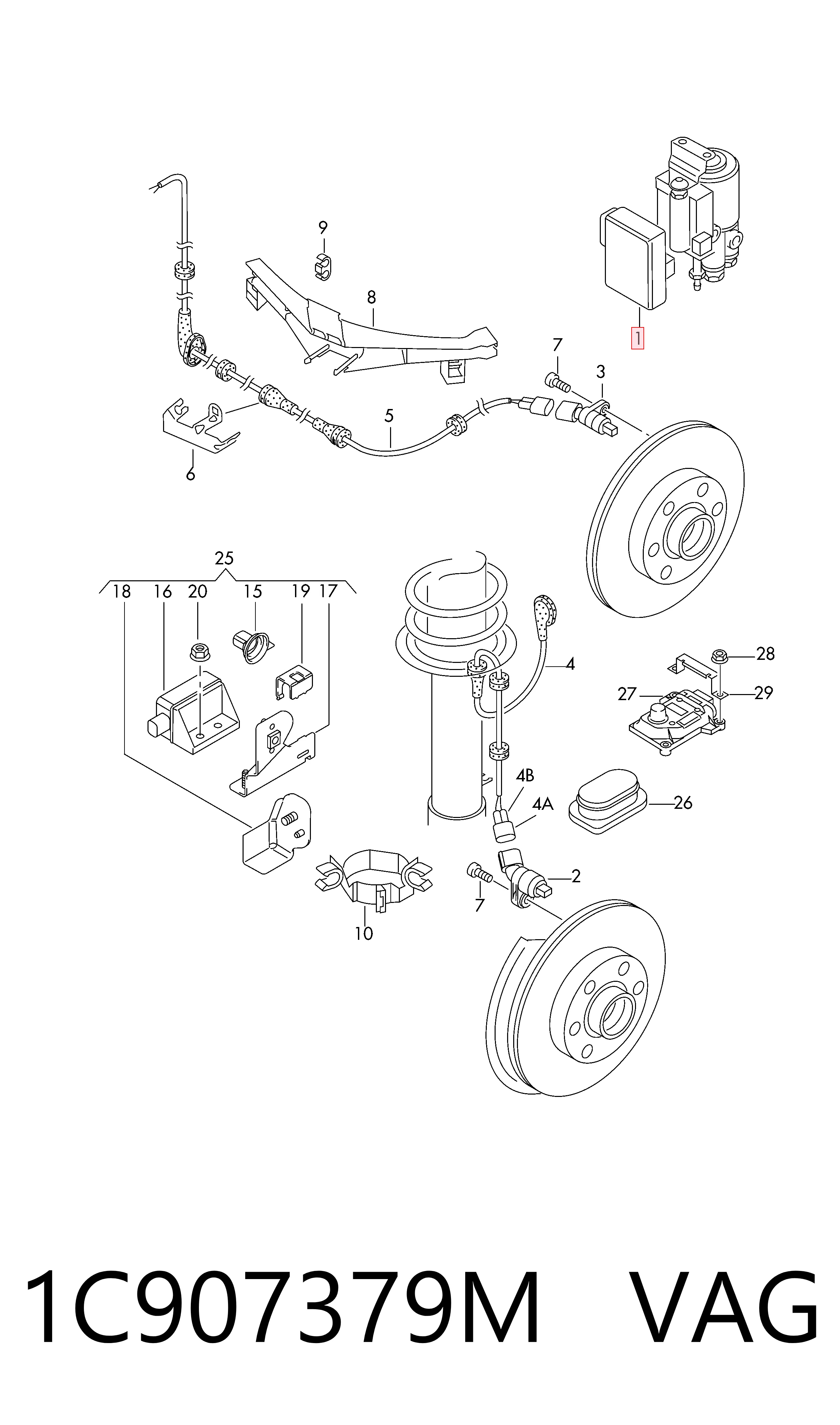 Купити Блок АБС Volkswagen Bora  1J2