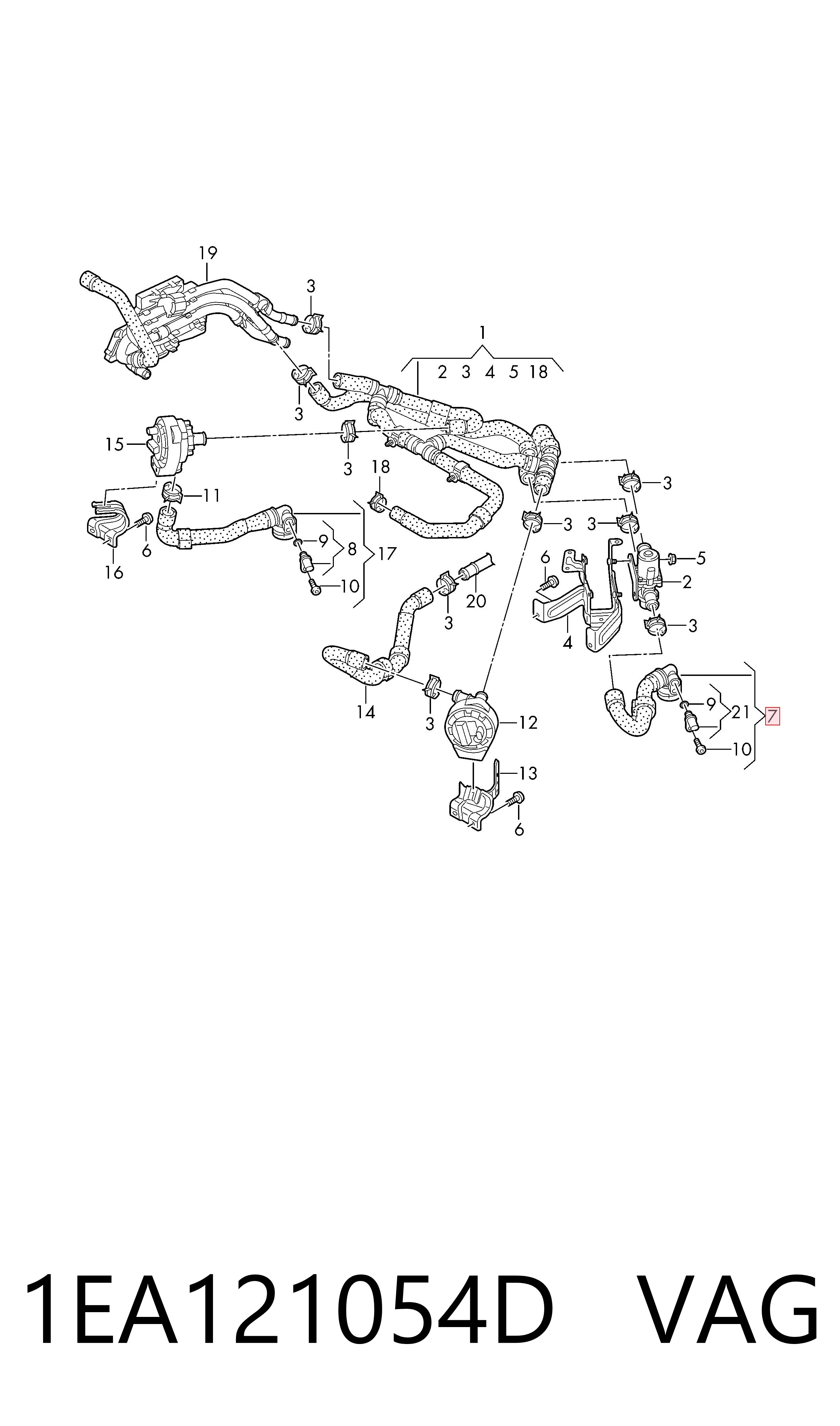  VAG 1EA121054D ціна, від 12.69 USD
