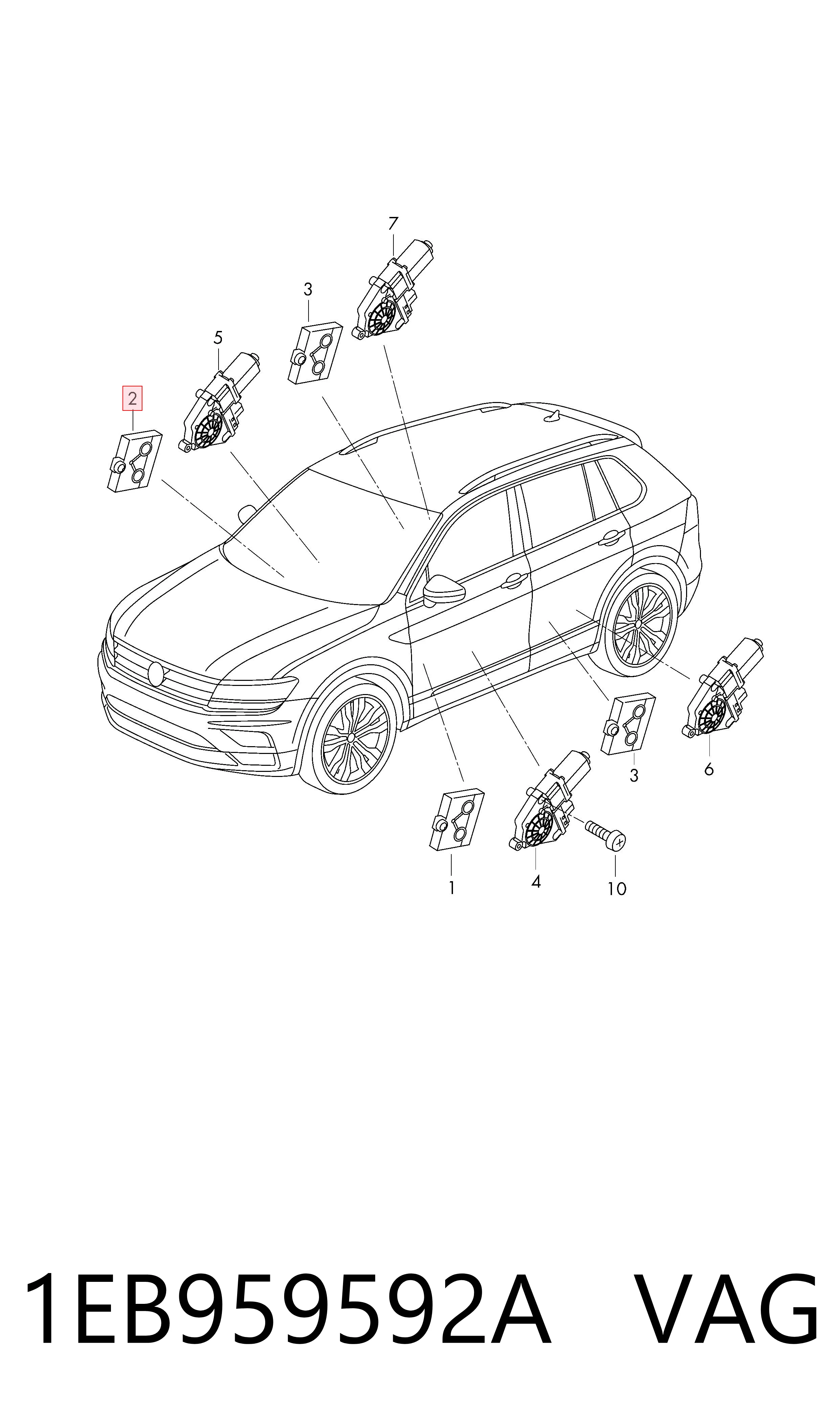  VAG 1EB959592A ціна, від 56.24 USD