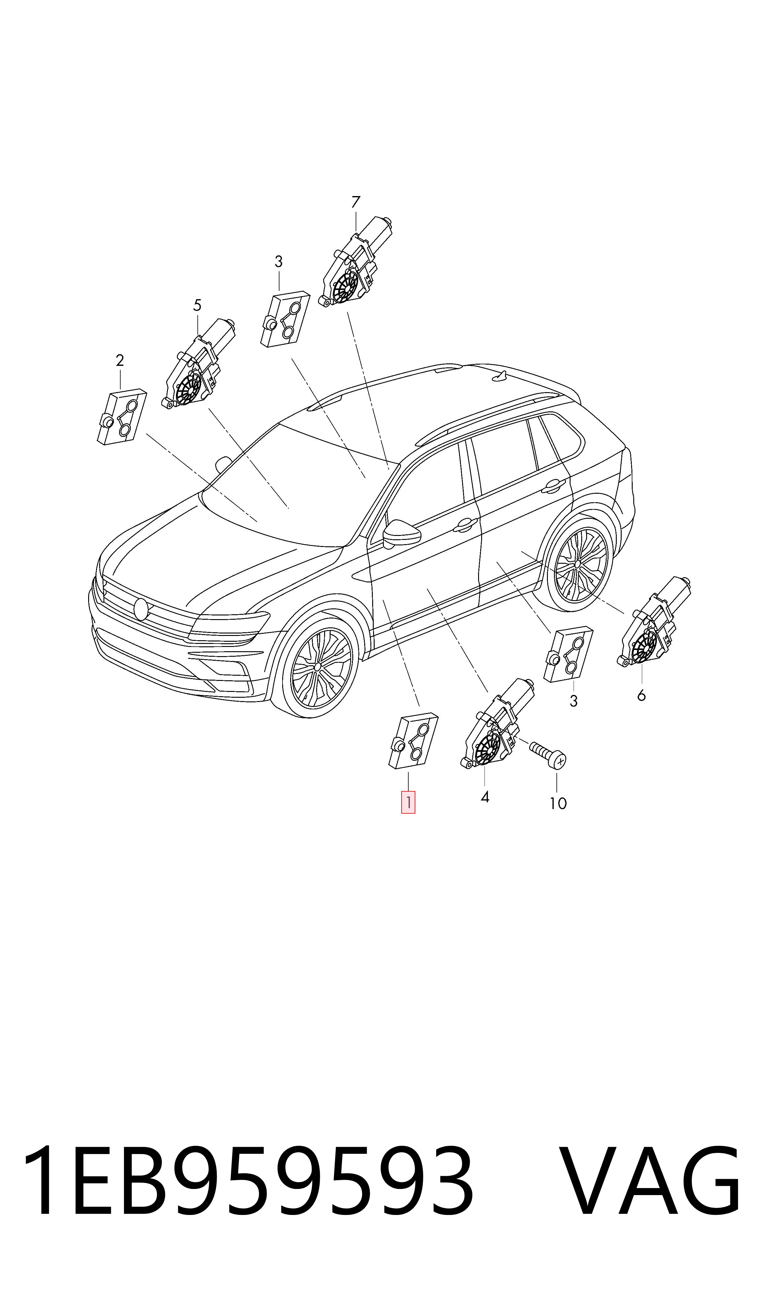  VAG 1EB959593 ціна, від 78.26 USD
