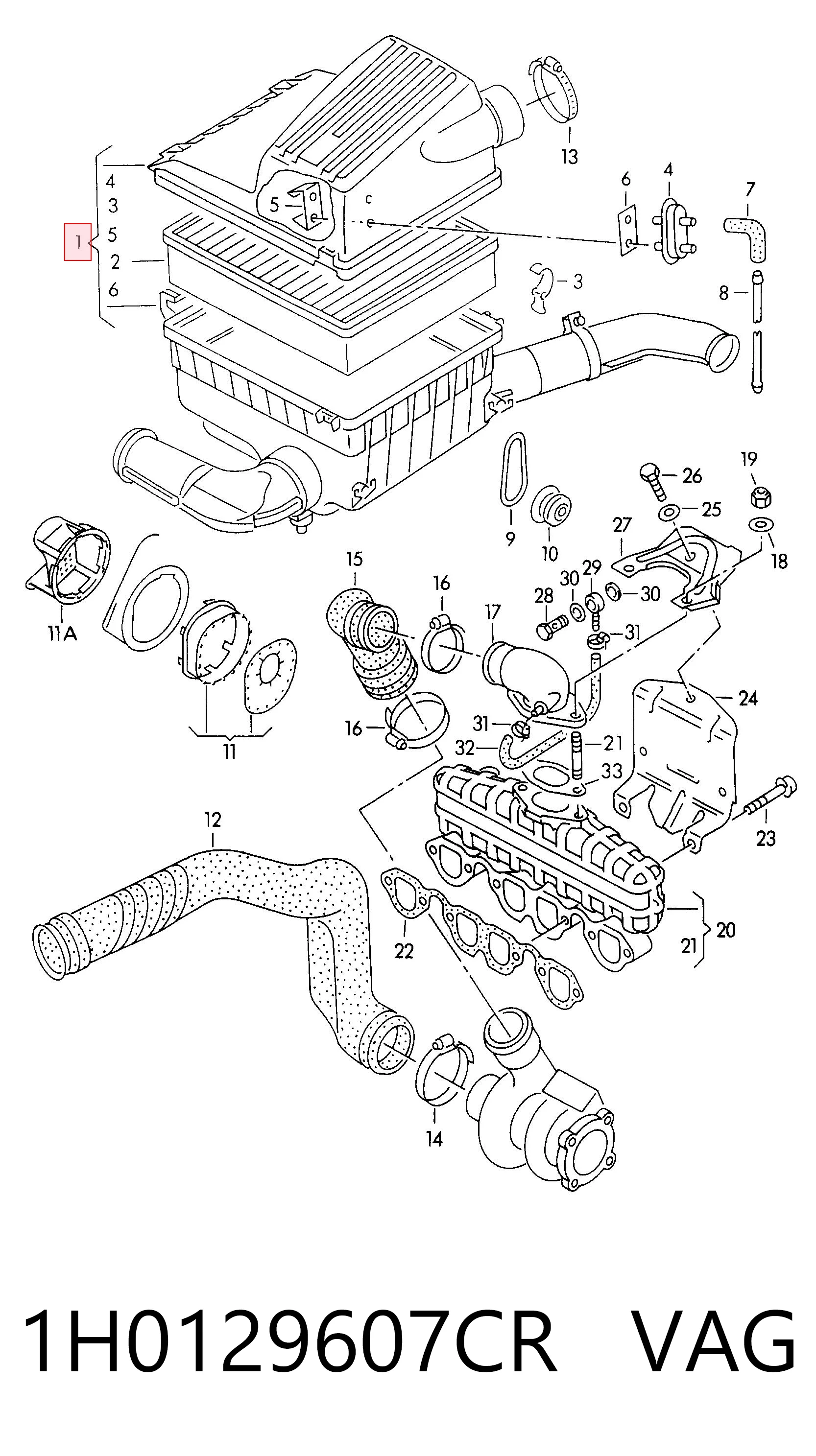 Коробка фільтра на Volkswagen Vento  1H2