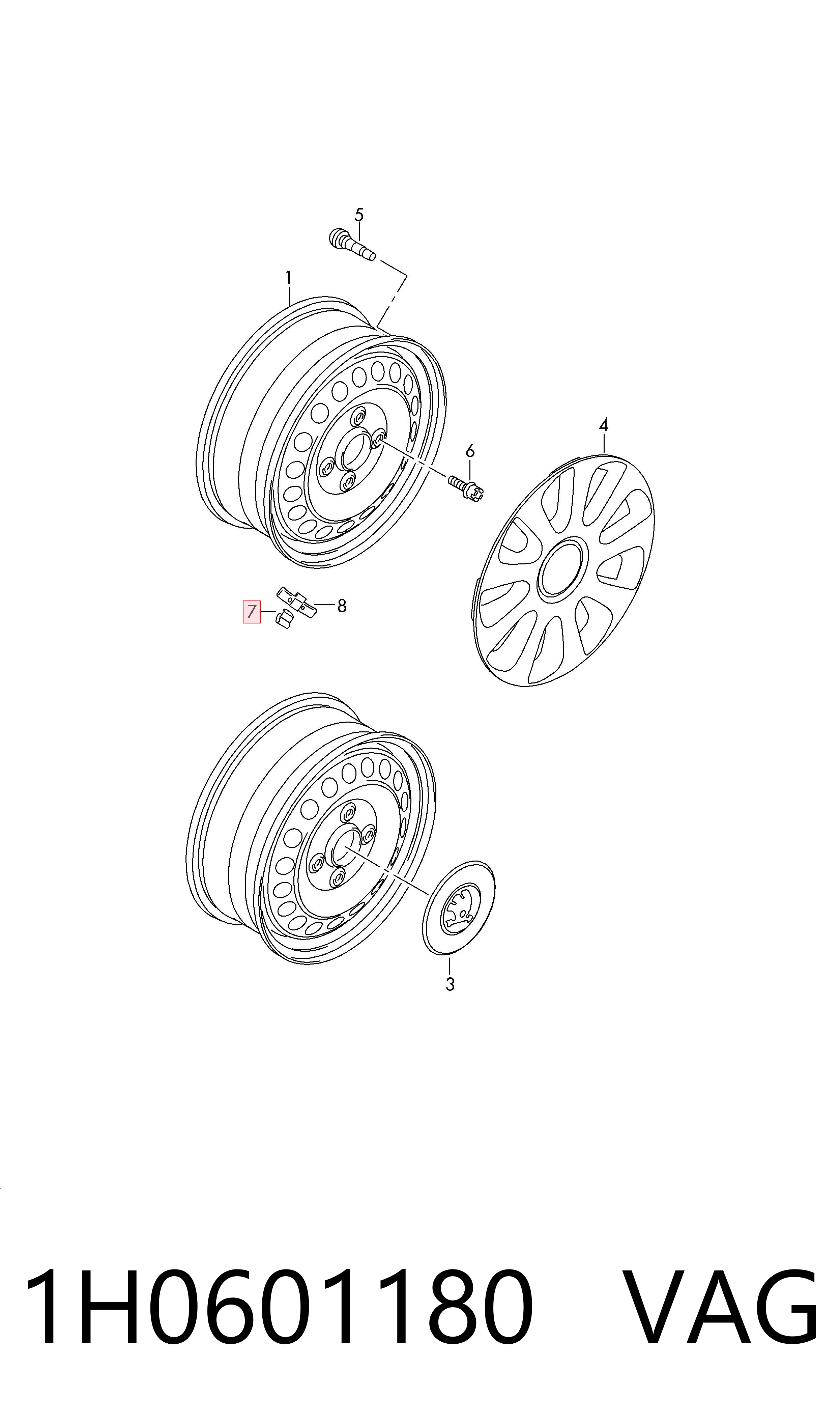  VAG 1H0601180 ціна, від 0.13 USD