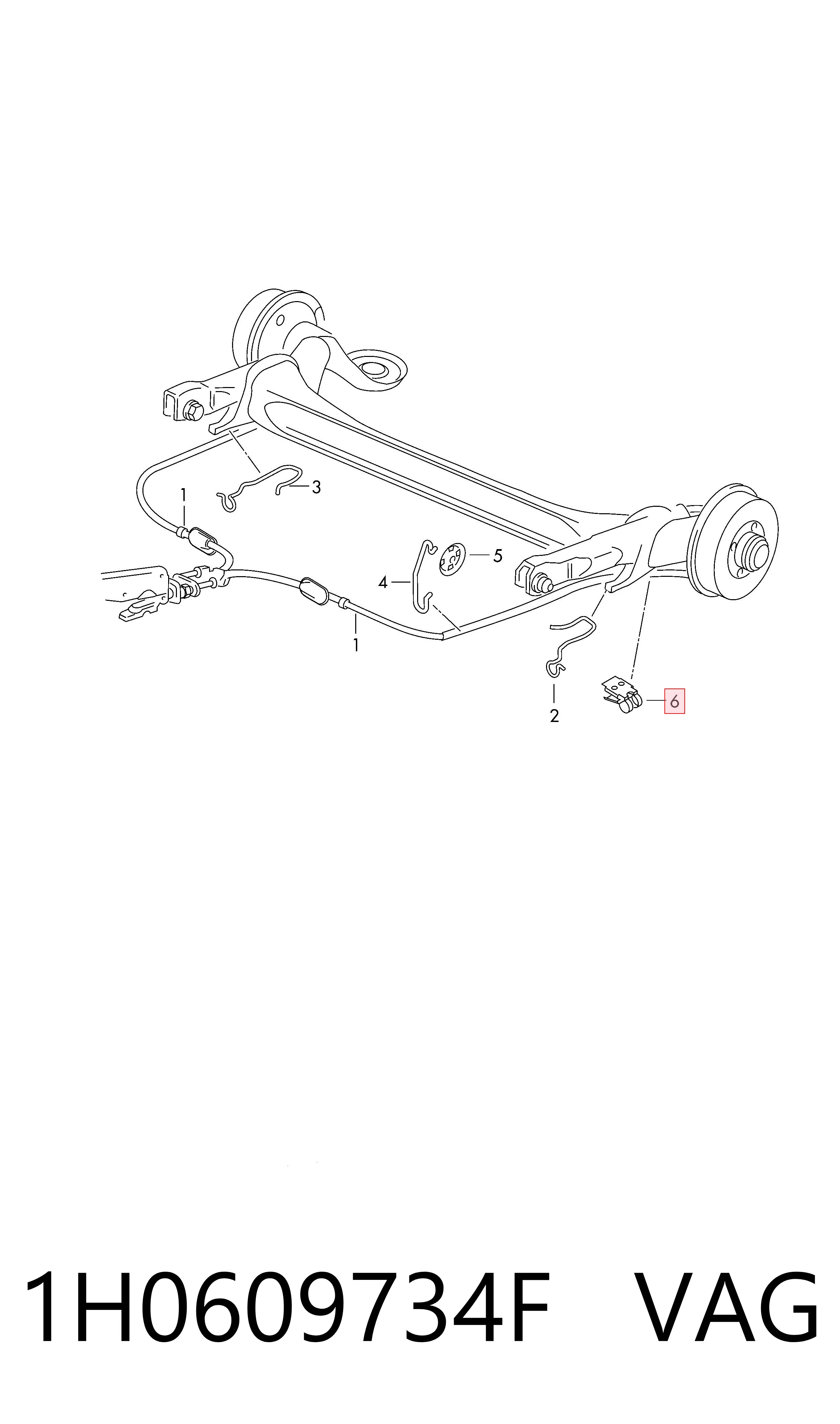 Пружинна засувка супорту VAG 1H0609734F ціна, від 2.74 USD