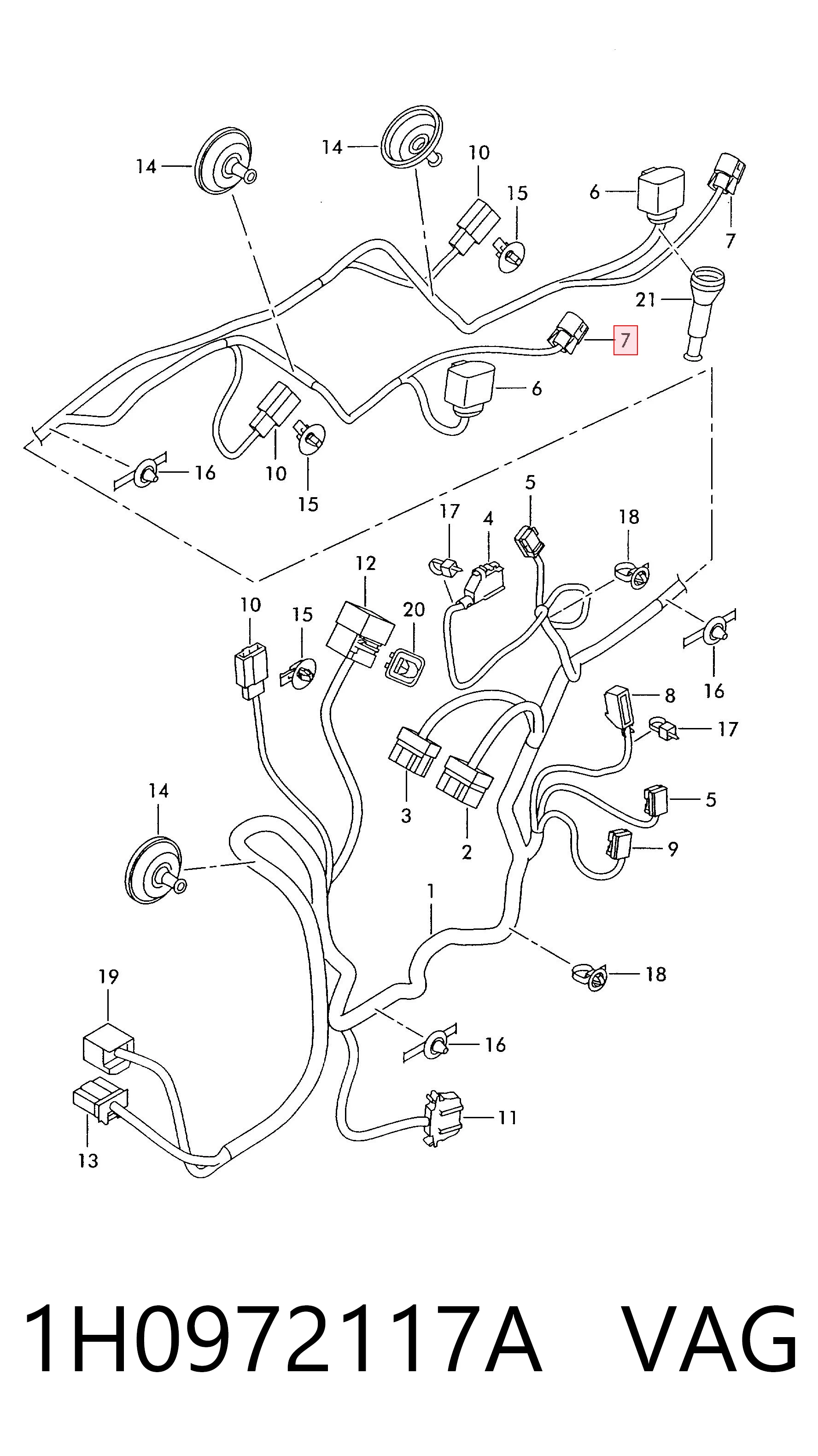  VAG 1H0972117A ціна, від 10.14 USD