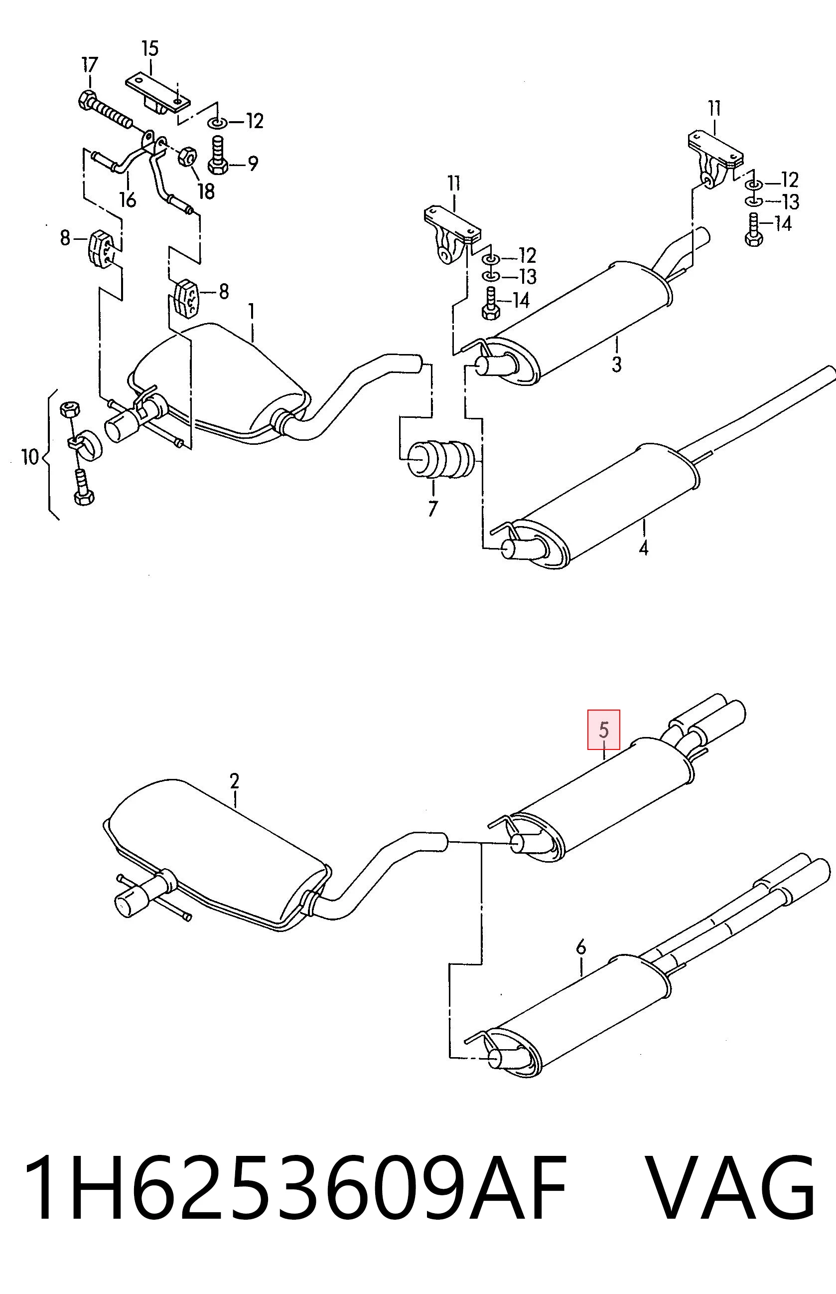Глушилка задня Polmostrow FP9522G35