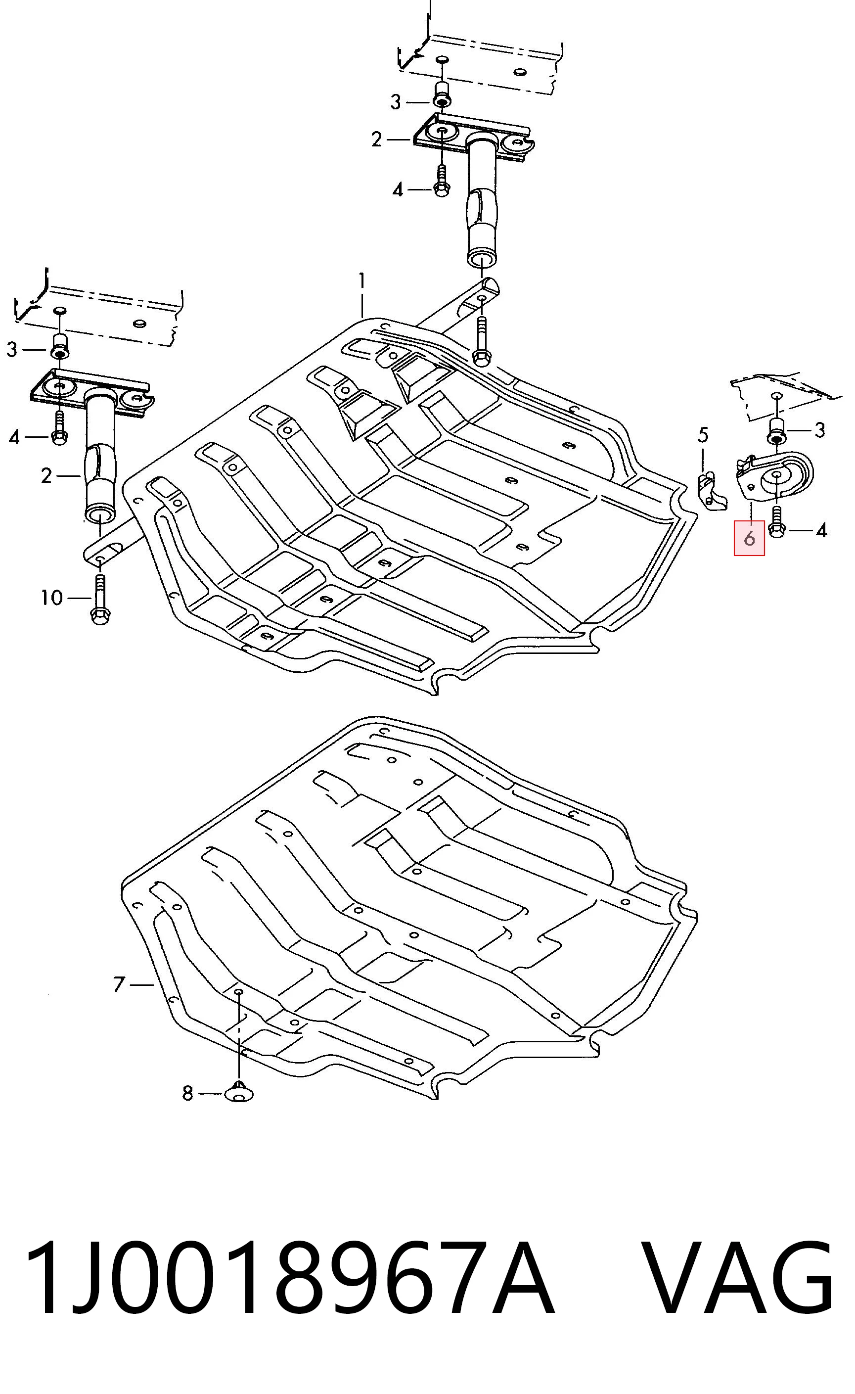 Кронштейн кріплення захисту двигуна KSP KSP00291 ціна, від 1.44 USD