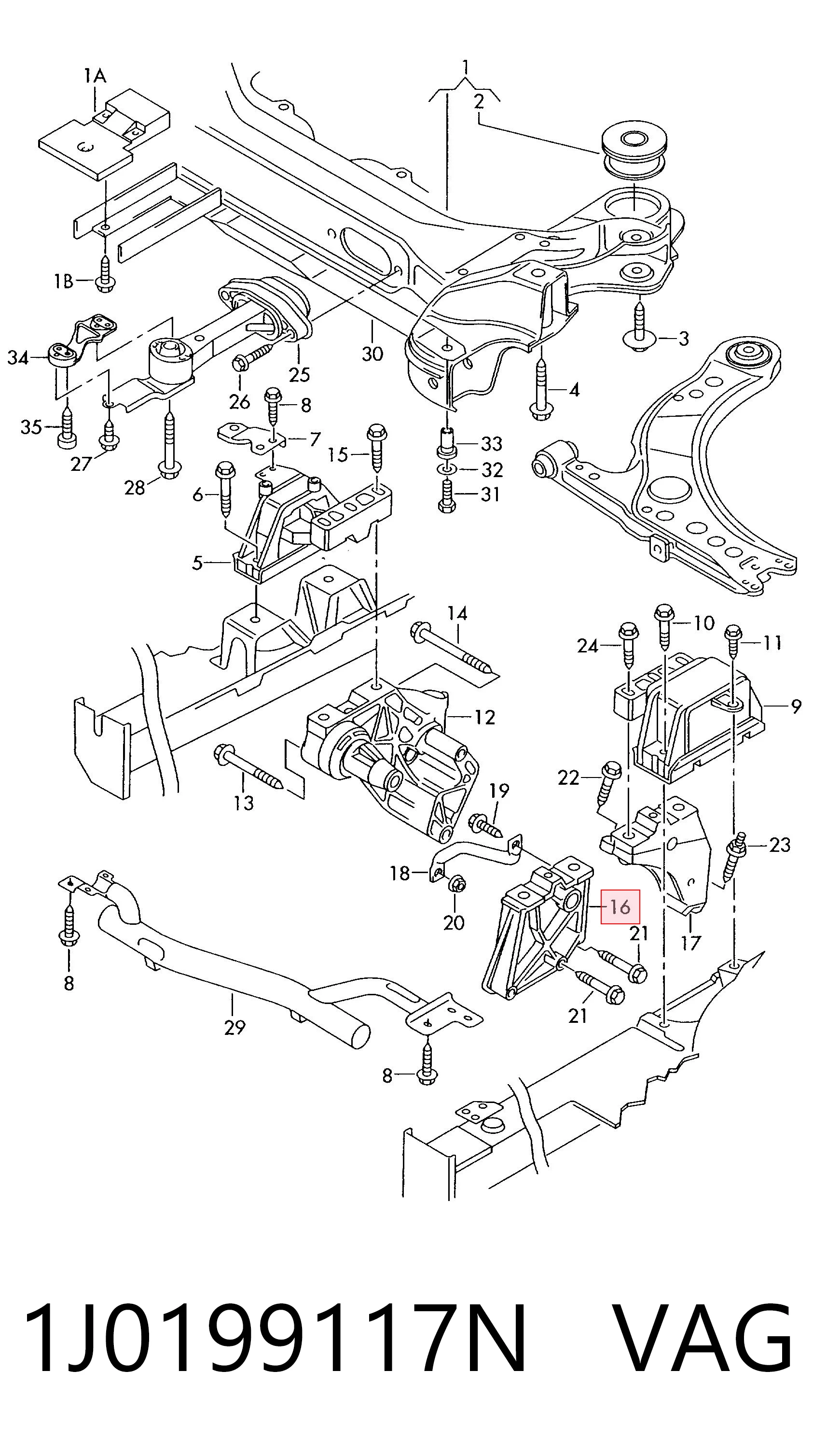  VAG 1J0199117N ціна, від 16.47 USD