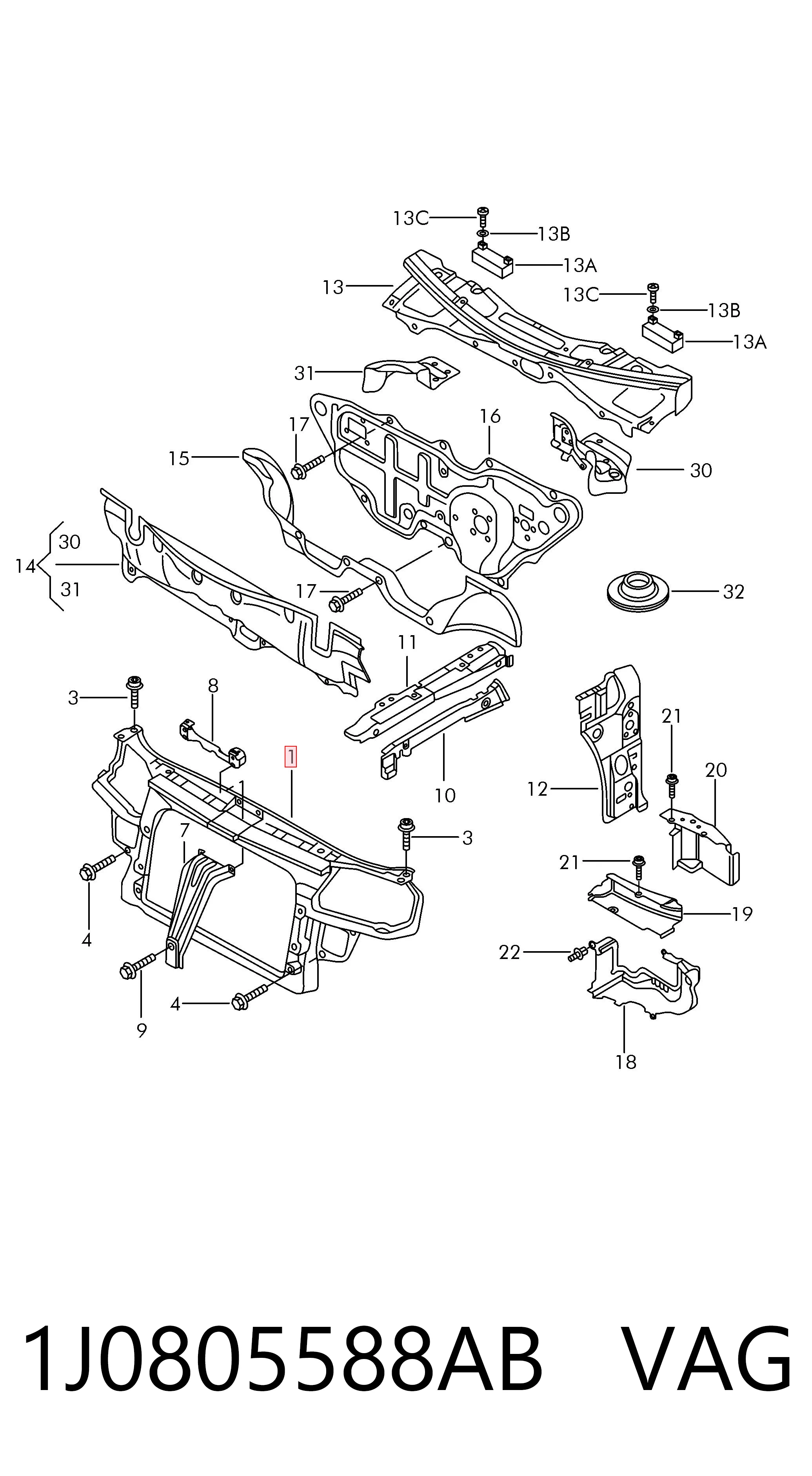 Рамка радіатора 9523201 FPS