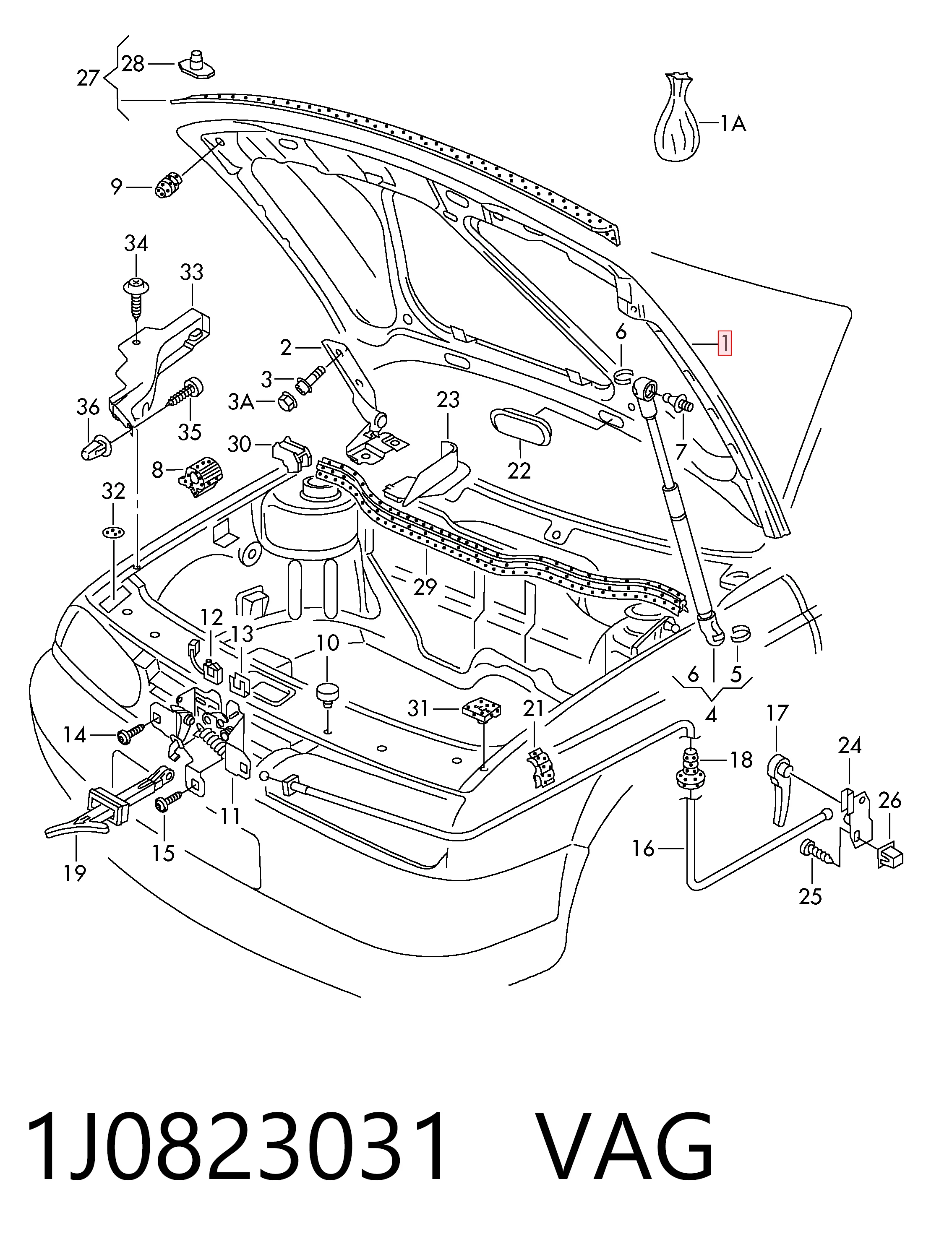 Купити Капот Volkswagen Golf IV 1J5