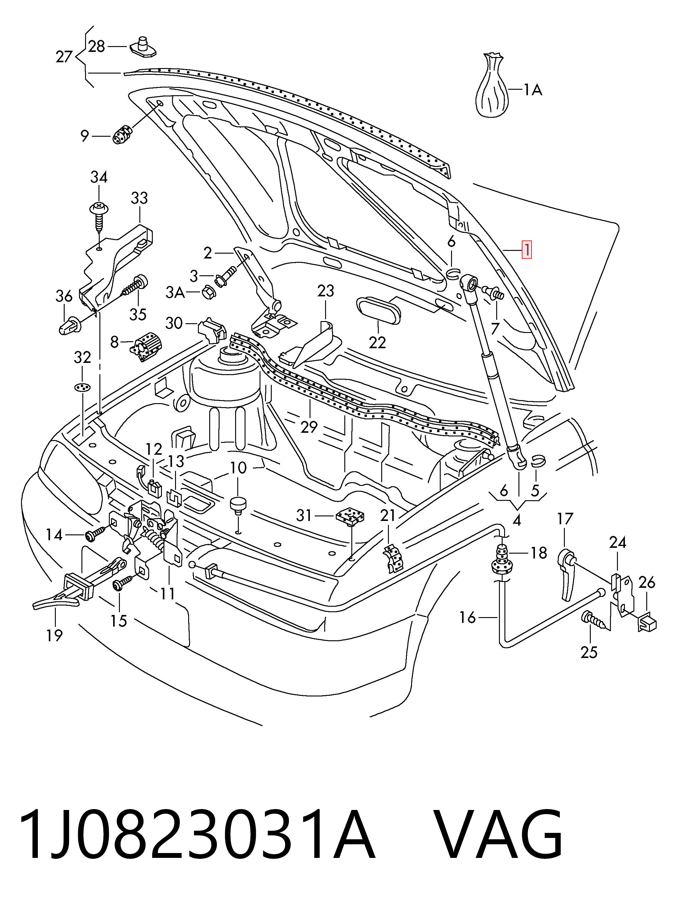  Капот Volkswagen Golf 4