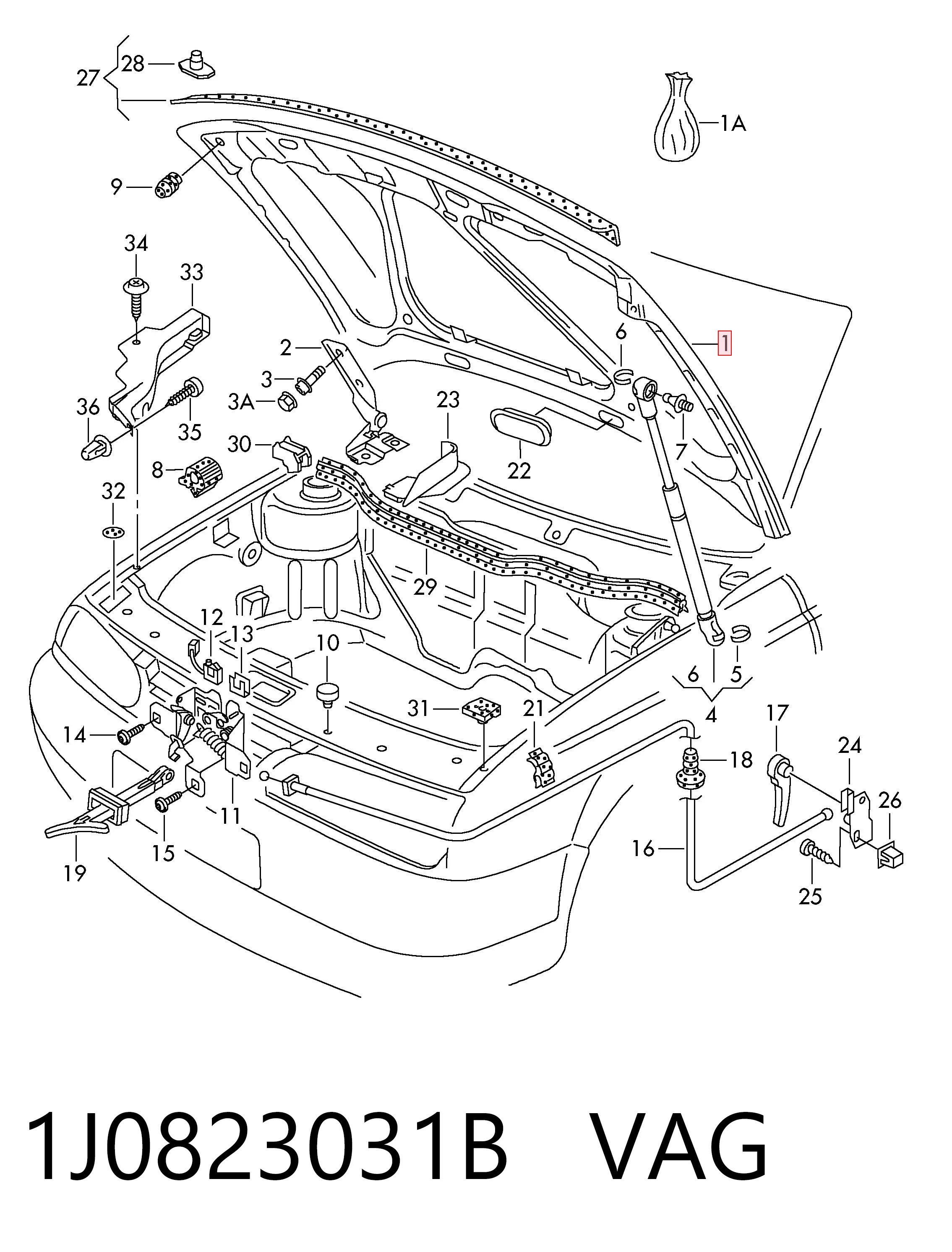 Капот Volkswagen Golf IV