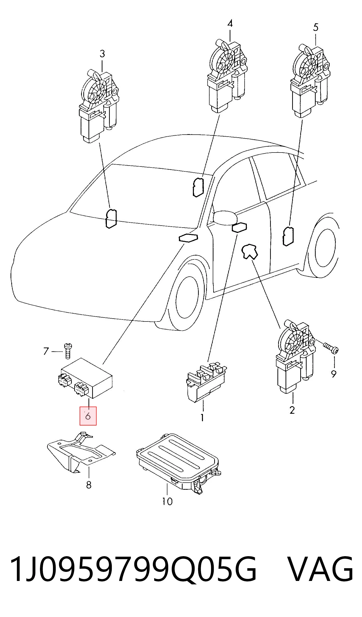 Блок комфорту на Volkswagen Beetle  9C1, 1C1, 9G1