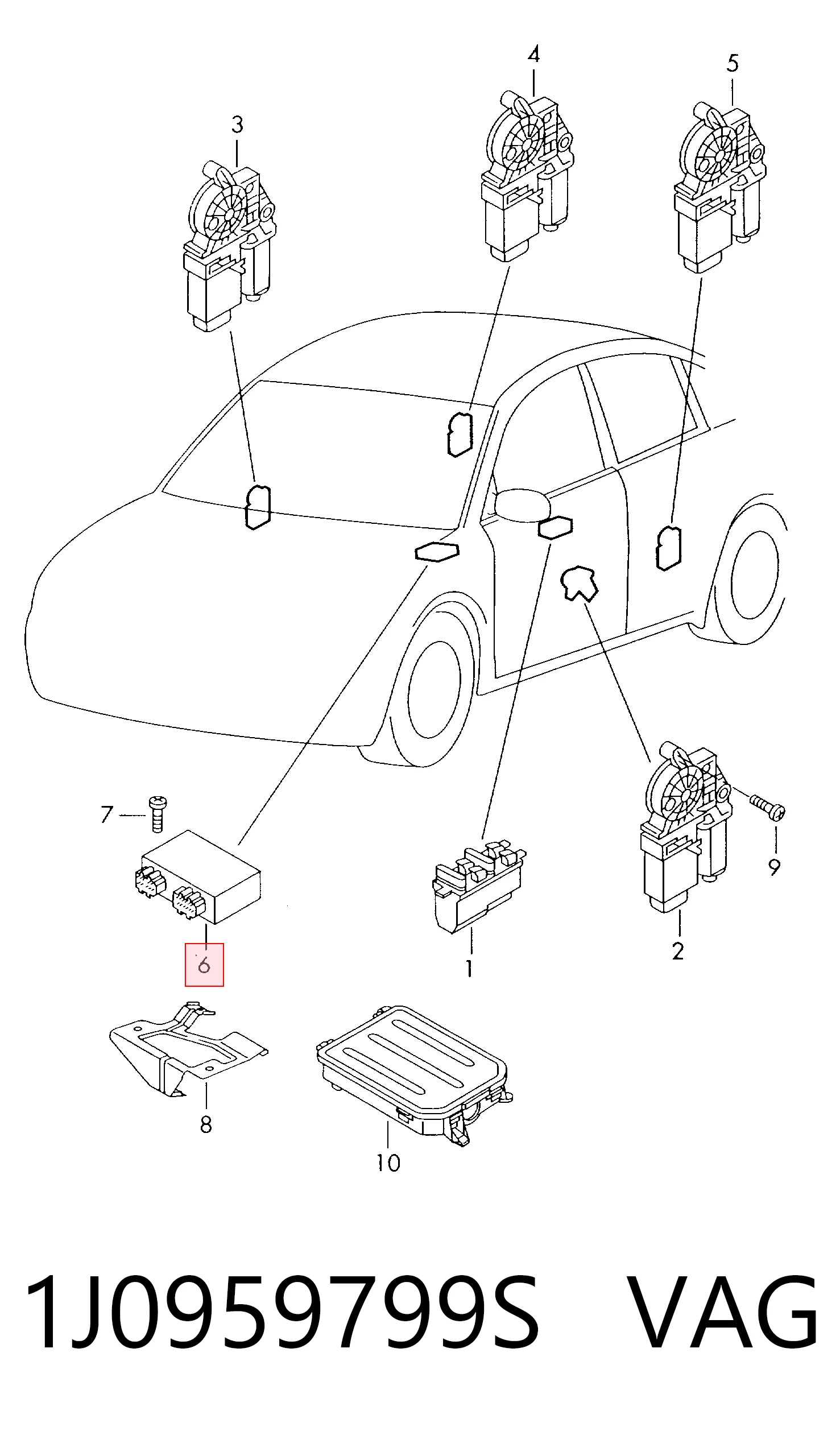 Блок комфорту на Seat Toledo II 1M2