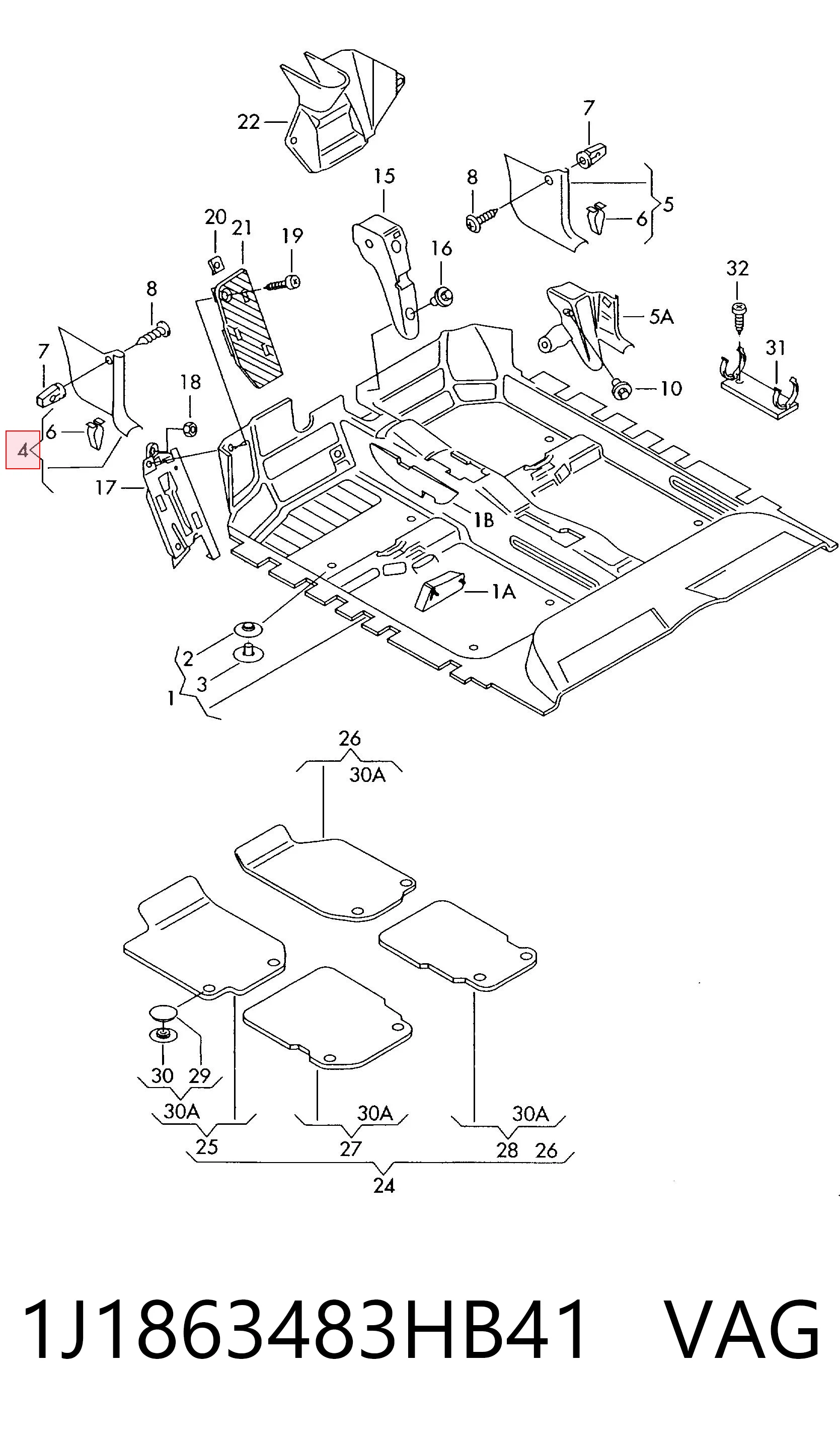 1J1863483HB41 VAG 