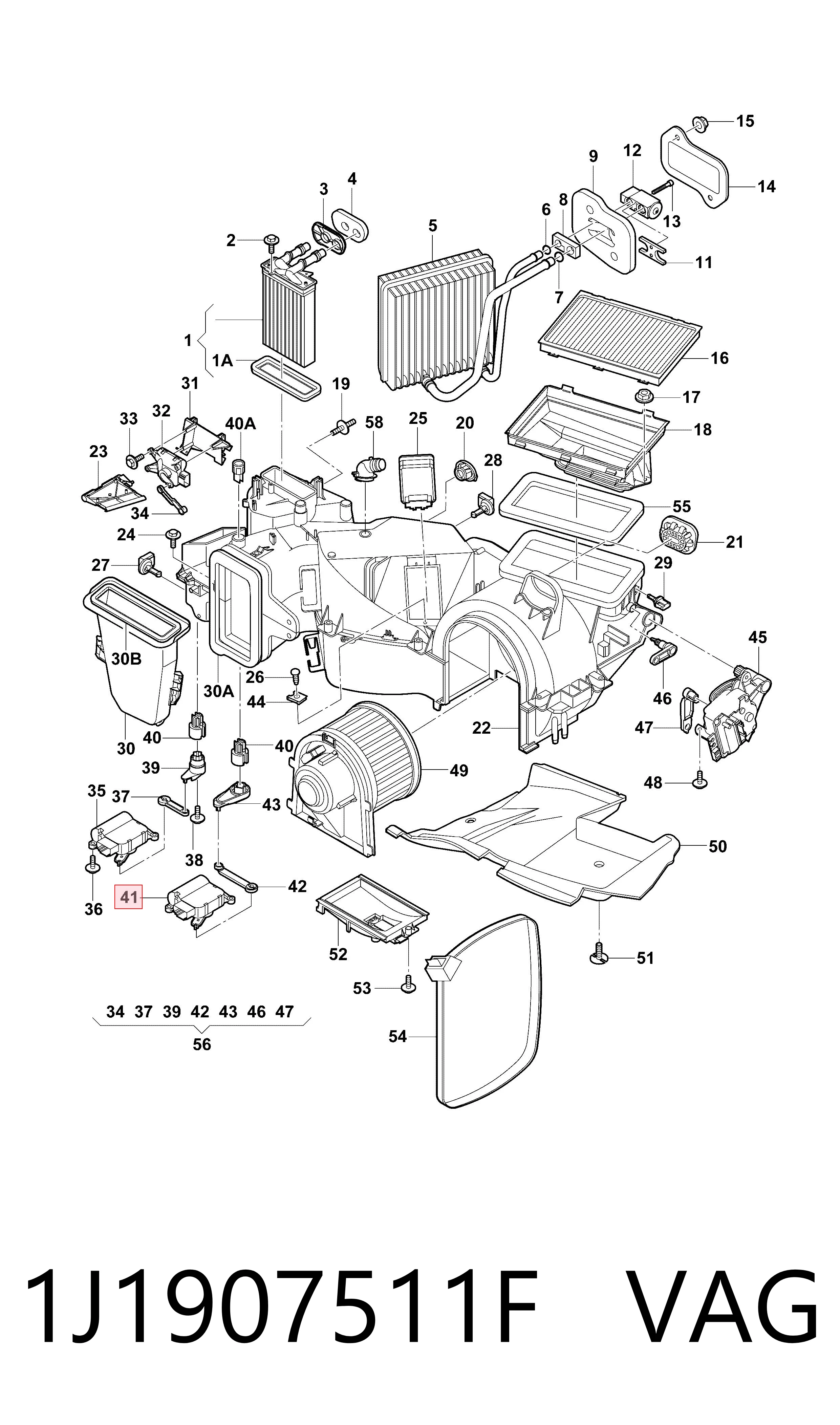 Купити Привід заслінки печі Volkswagen Bora  1J2