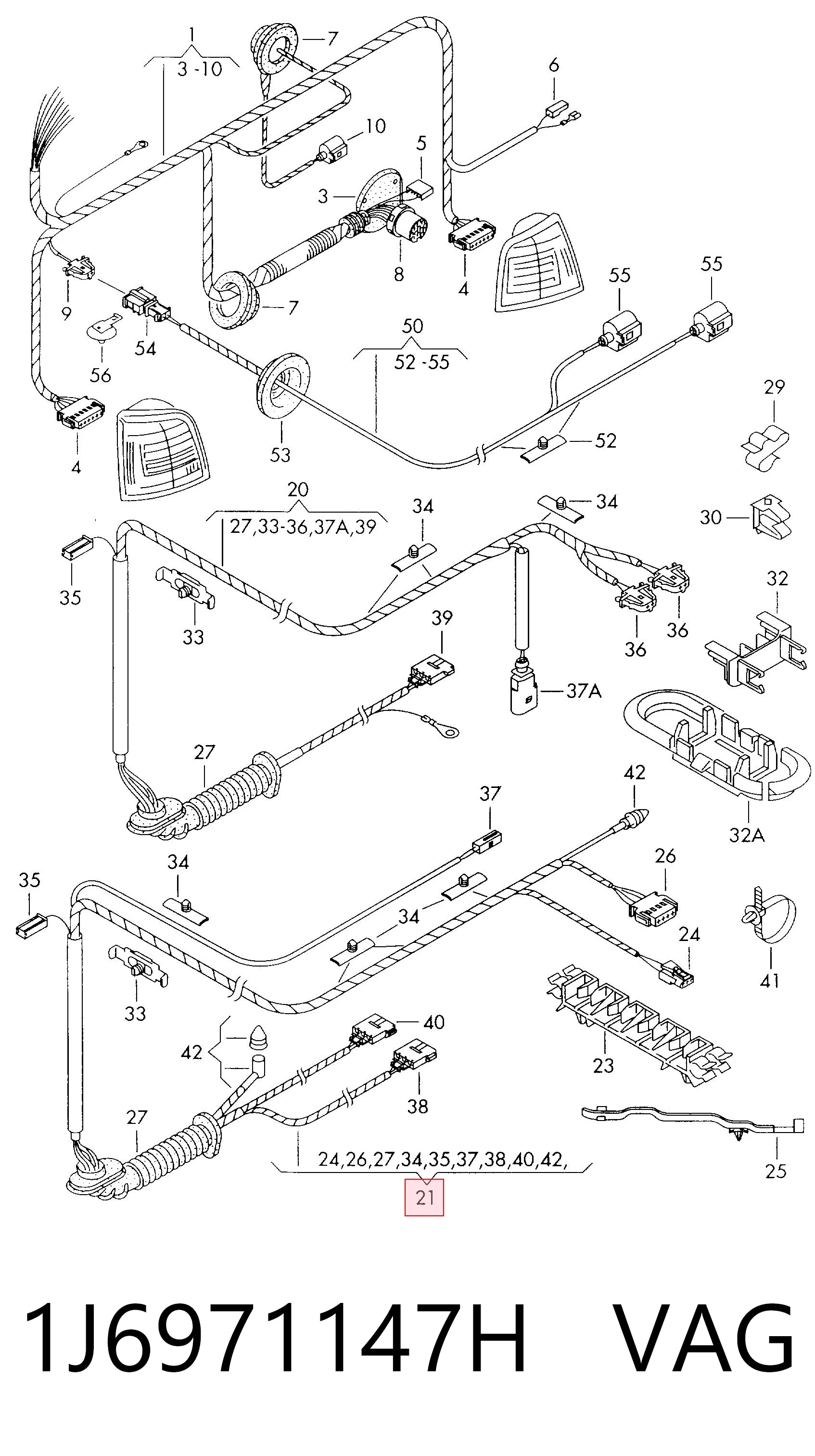  VAG 1J6971147H ціна, від 40.69 USD