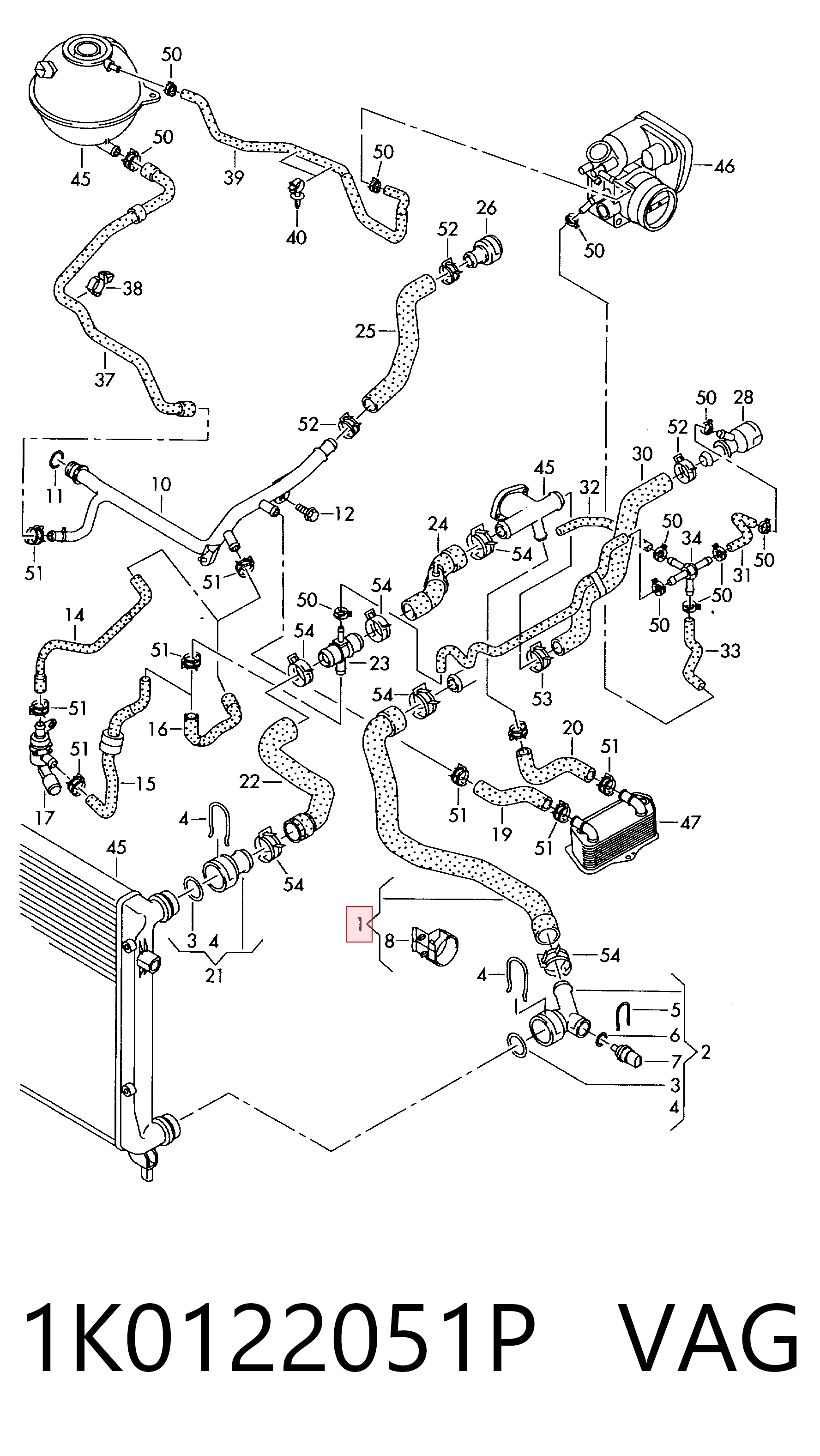 Шланг/патрубок радіатора охолодження, нижній Gates 52598 ціна, від 14.29 USD
