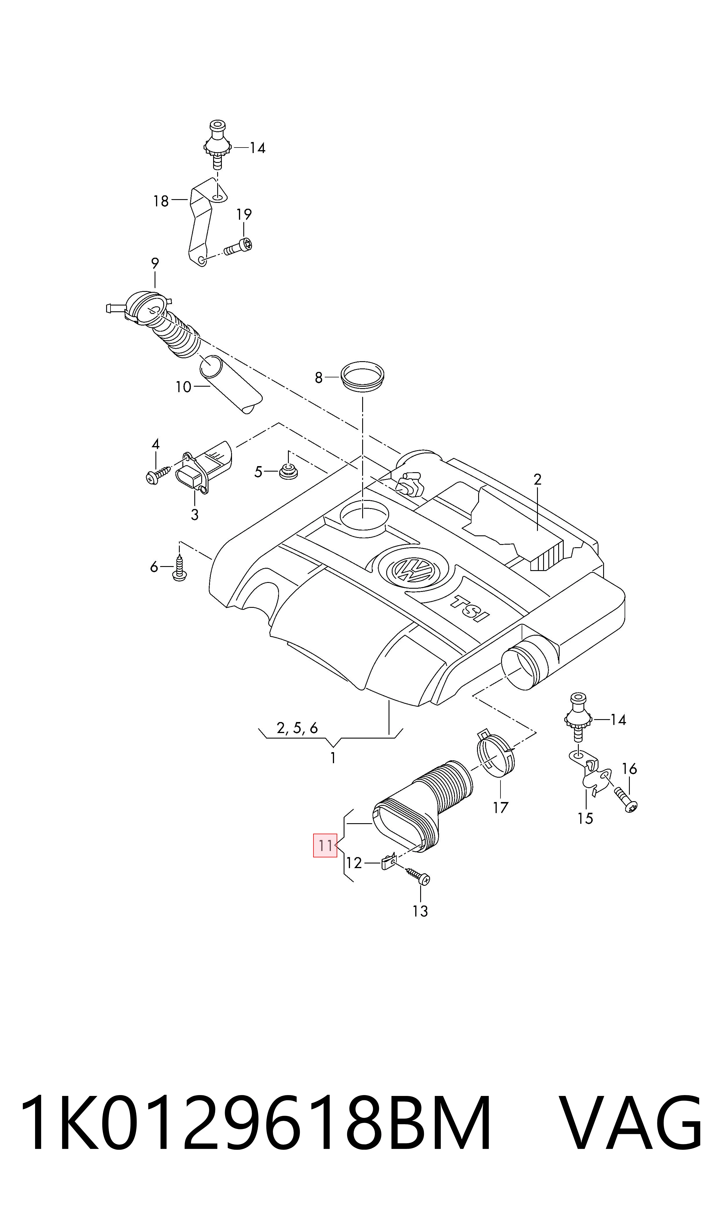  VAG 1K0129618BM ціна, від 35.37 USD