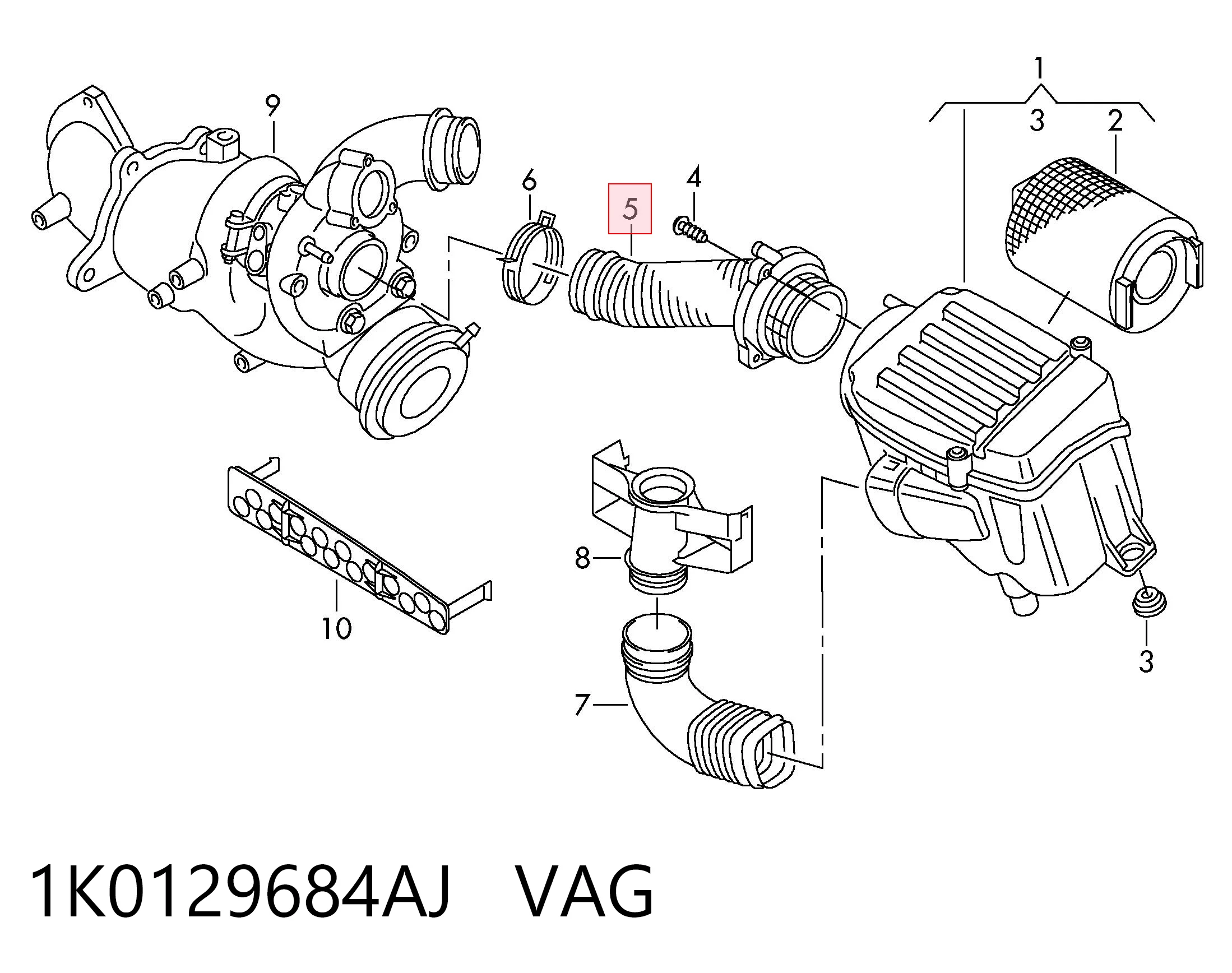 1K0129684AJ VAG