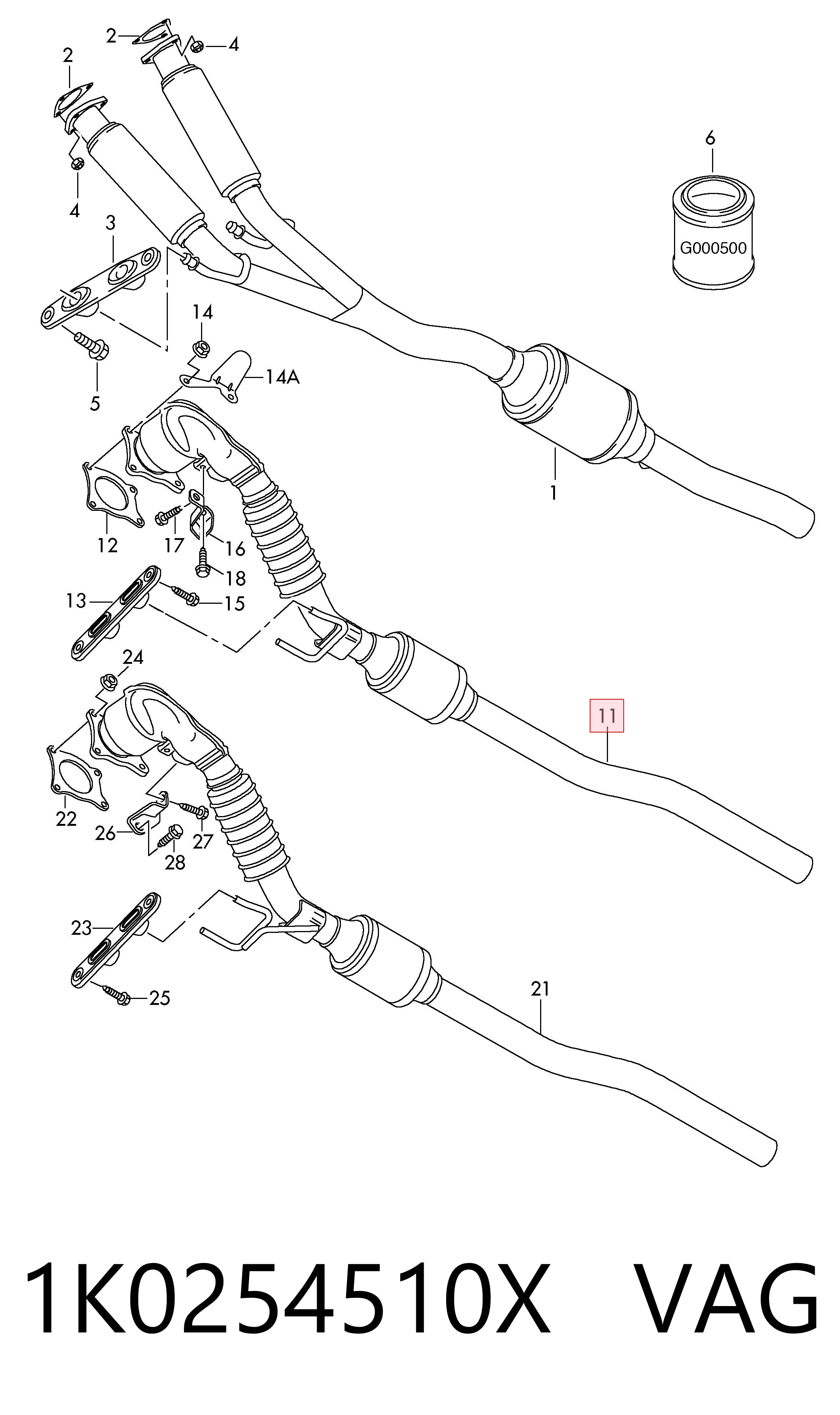 Випускний колектор Z6682050XA Mazda