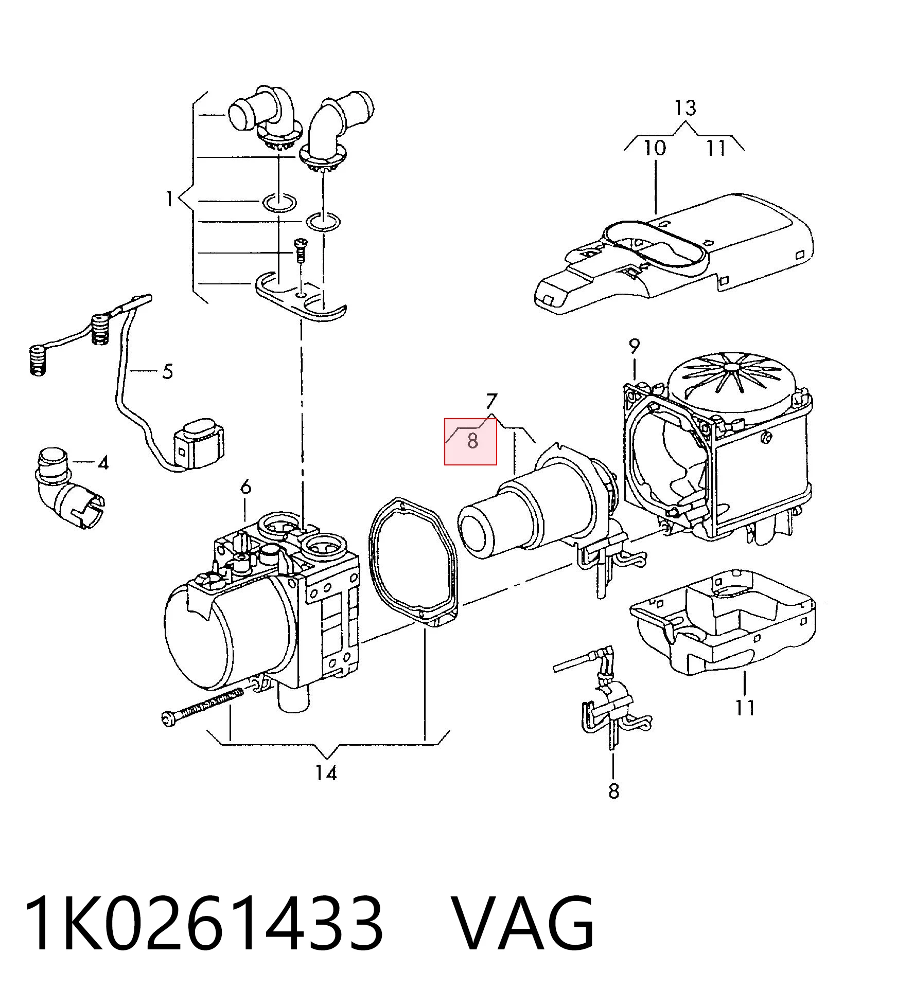 1K0261433 VAG Свічки розжарювання