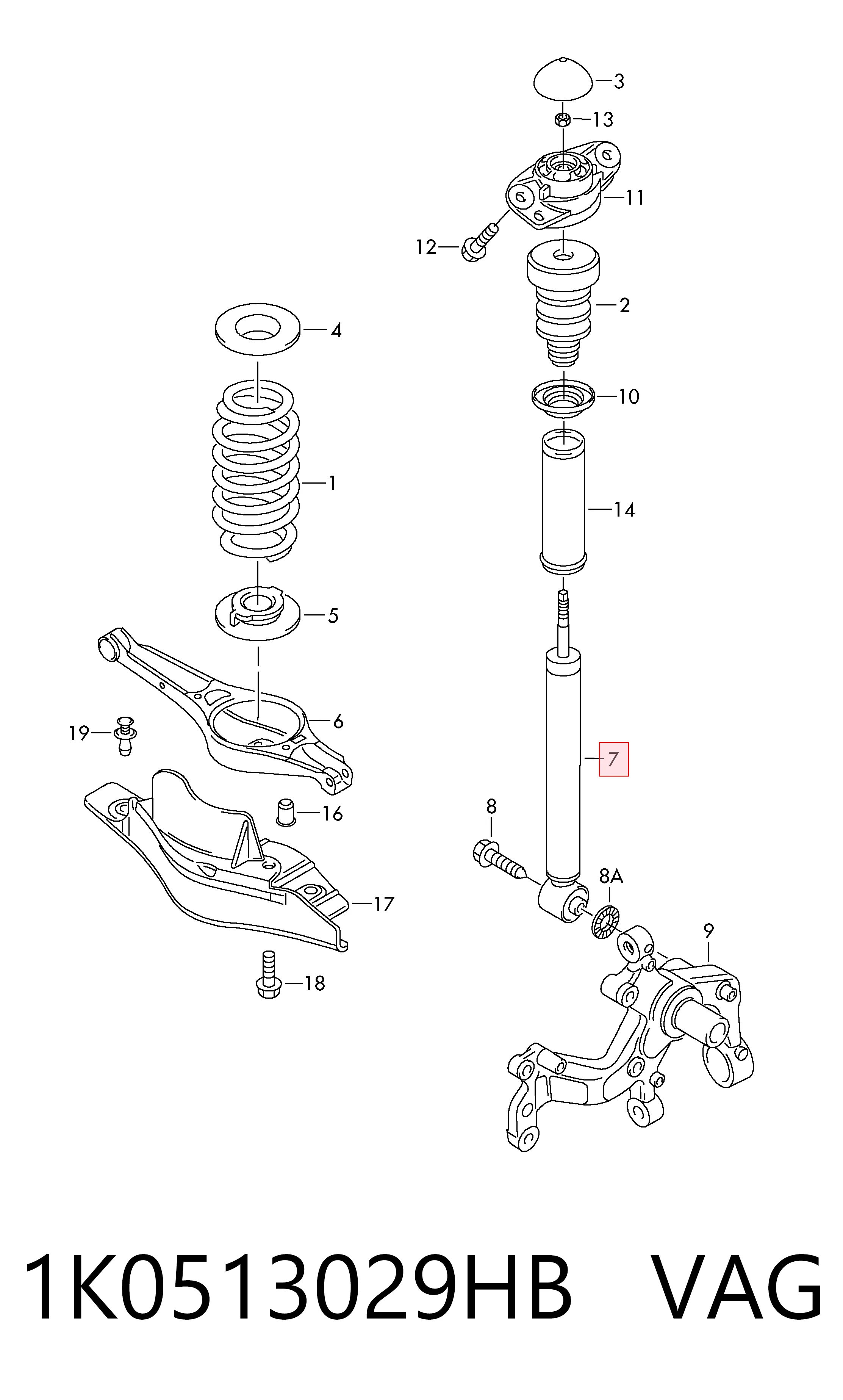 Задній амортизатор Bilstein BNEH299