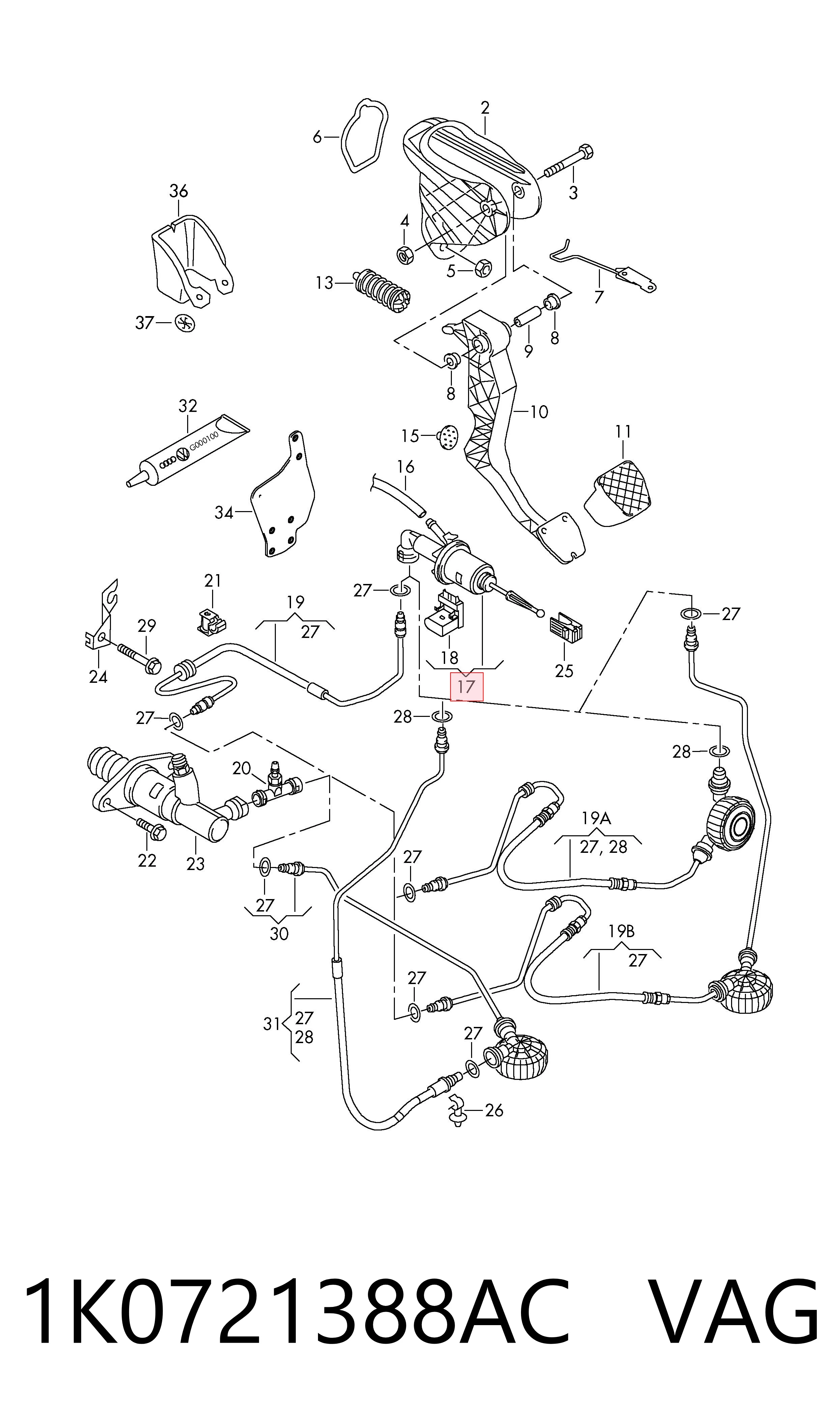 ГЦЗ VAG 1K0721388AC ціна, від 19.00 USD