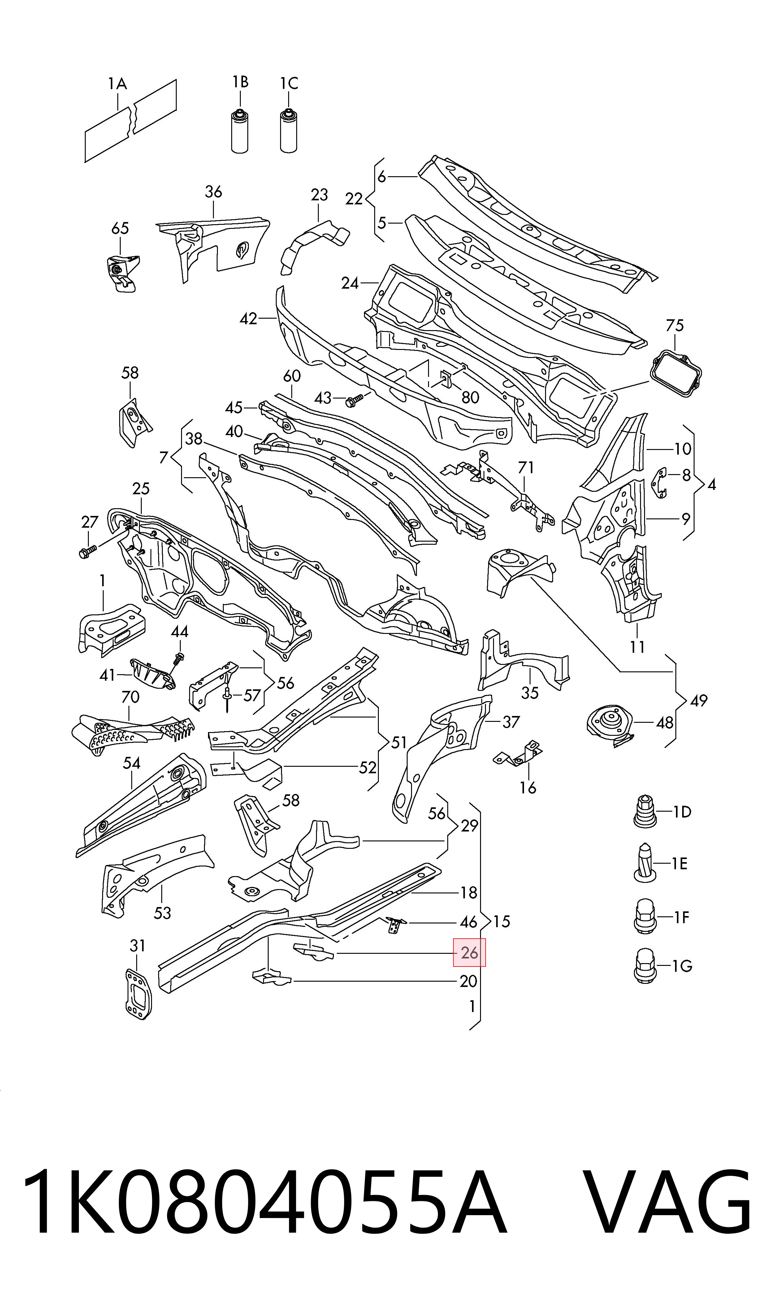 1K0804055A VAG 
