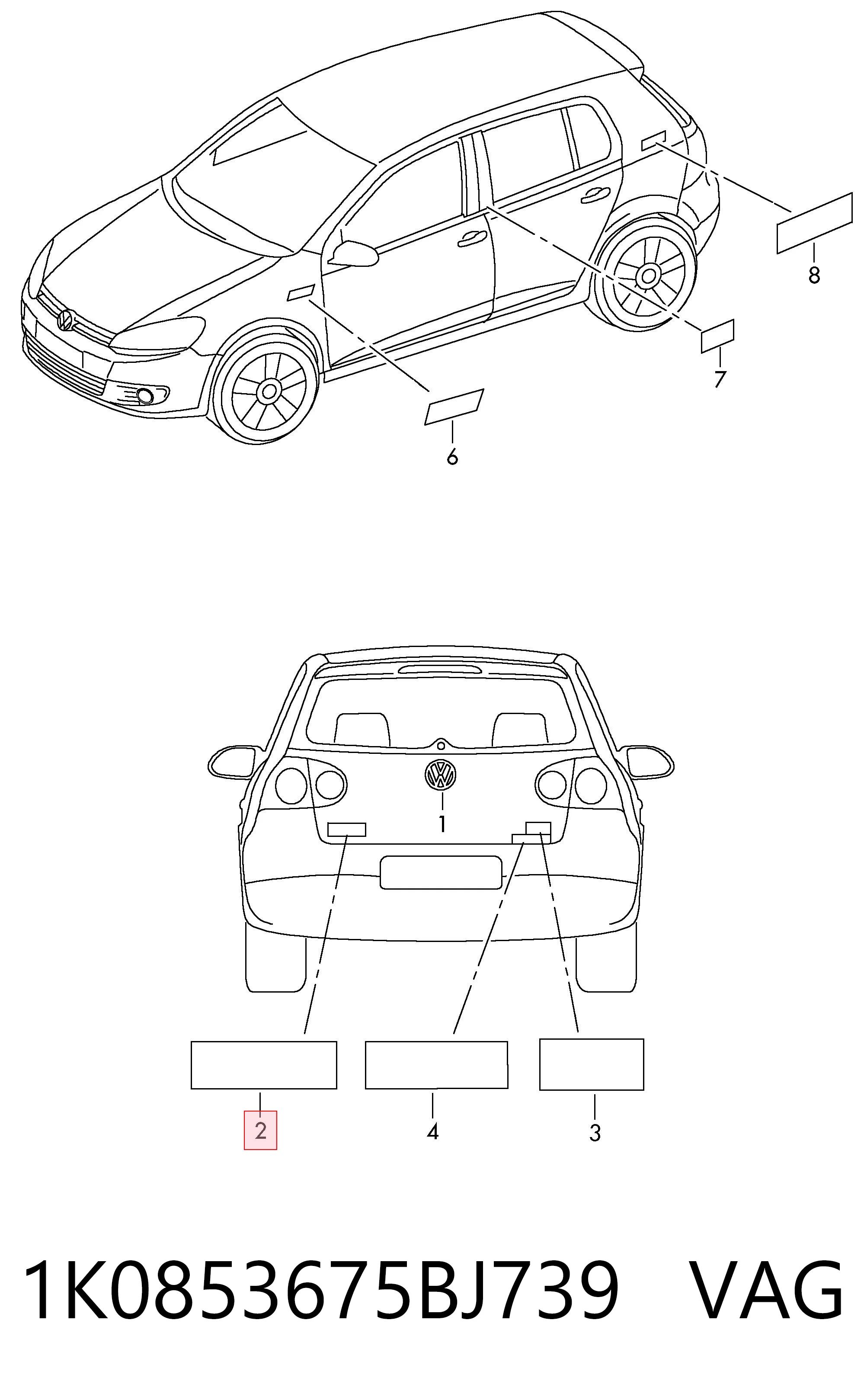  VAG 1K0853675BJ739 ціна, від 68.48 USD