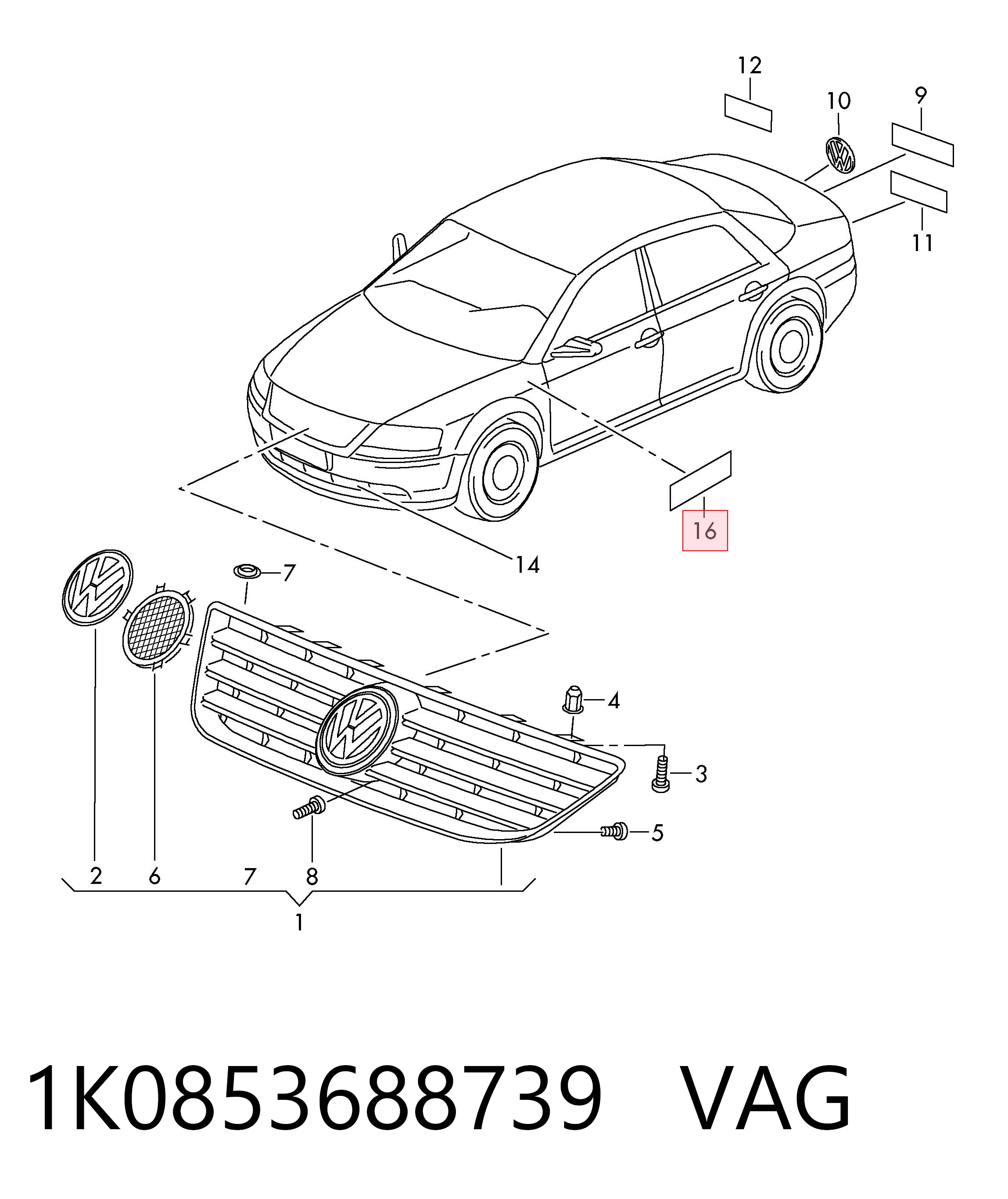 1K0853688739 VAG 