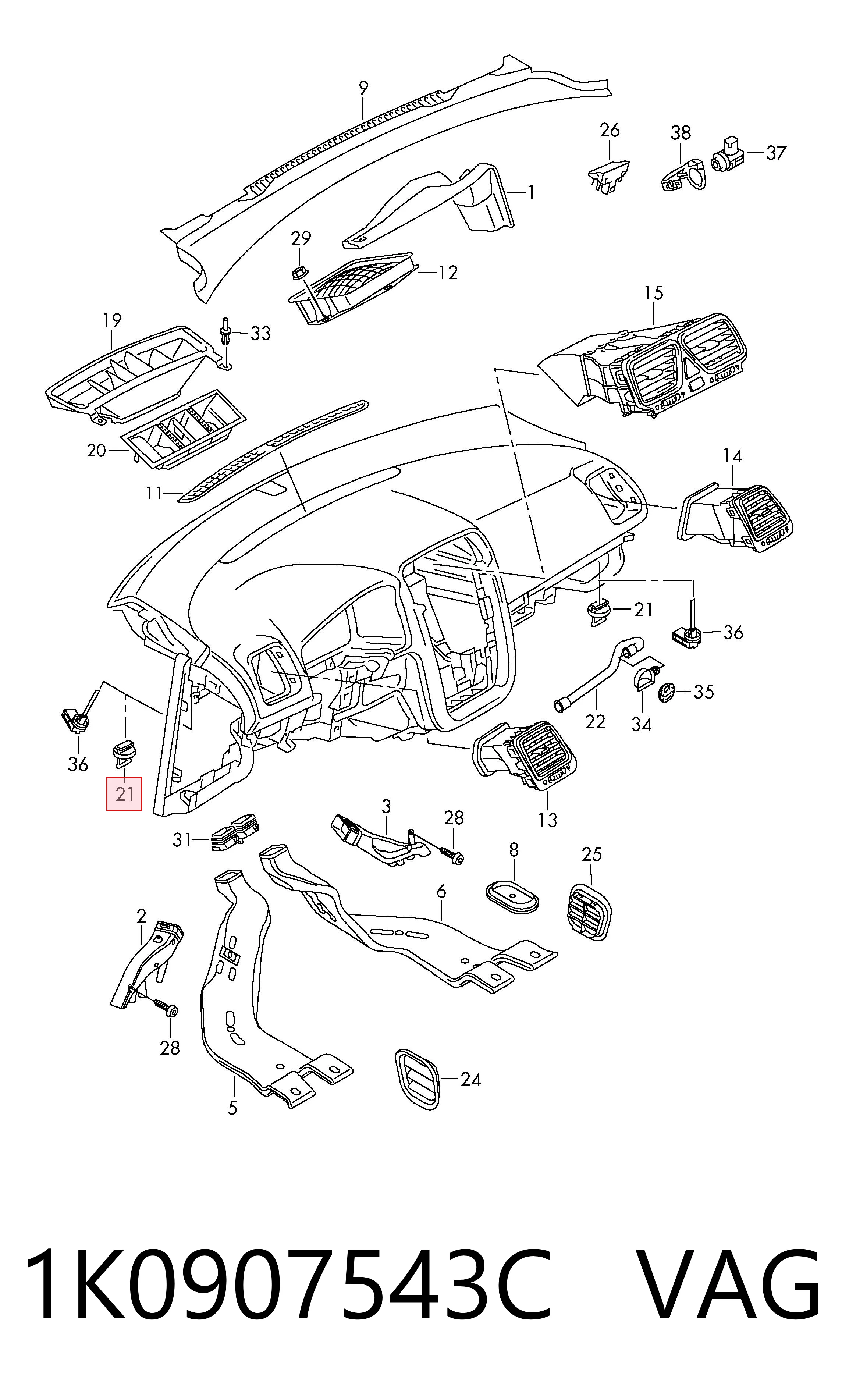 Датчик температури повітря в салоні Seat Ibiza V хетчбек (KJ1, KJG) (2017 - 2026) ціна, від 2.52 USD