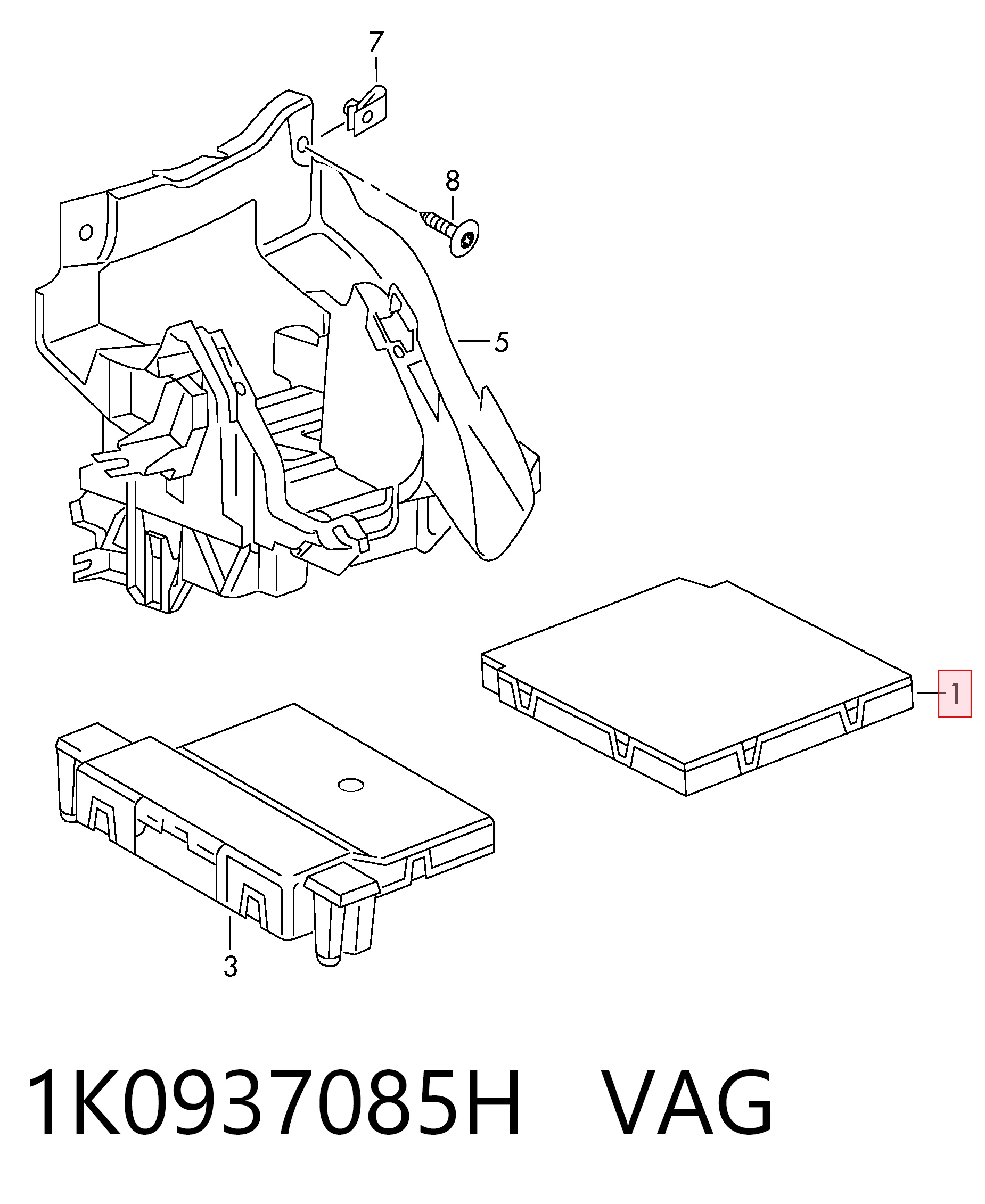 1K0937085H VAG Комп'ютер бортовий